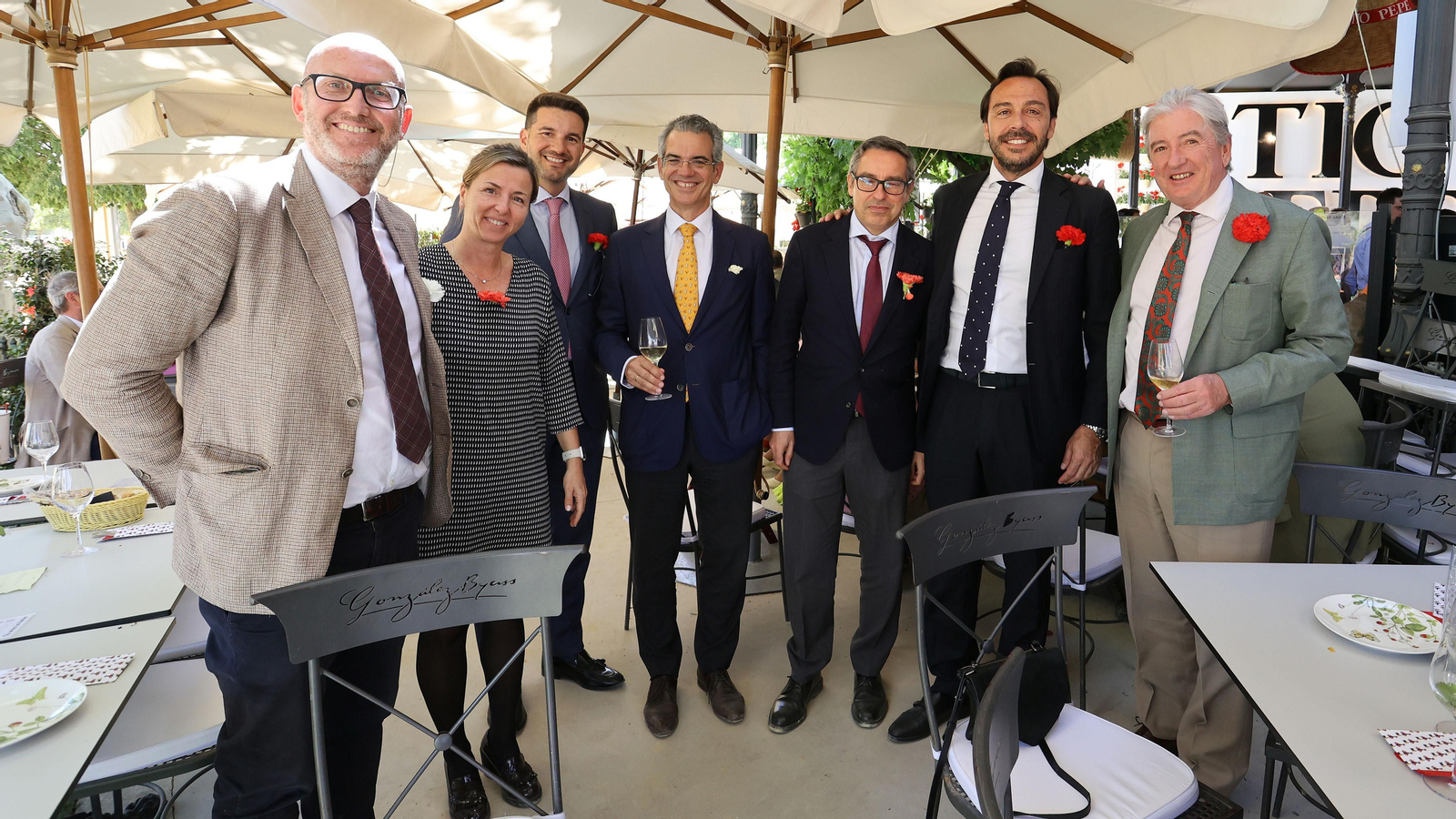 Gran ambiente en la caseta de González Byass