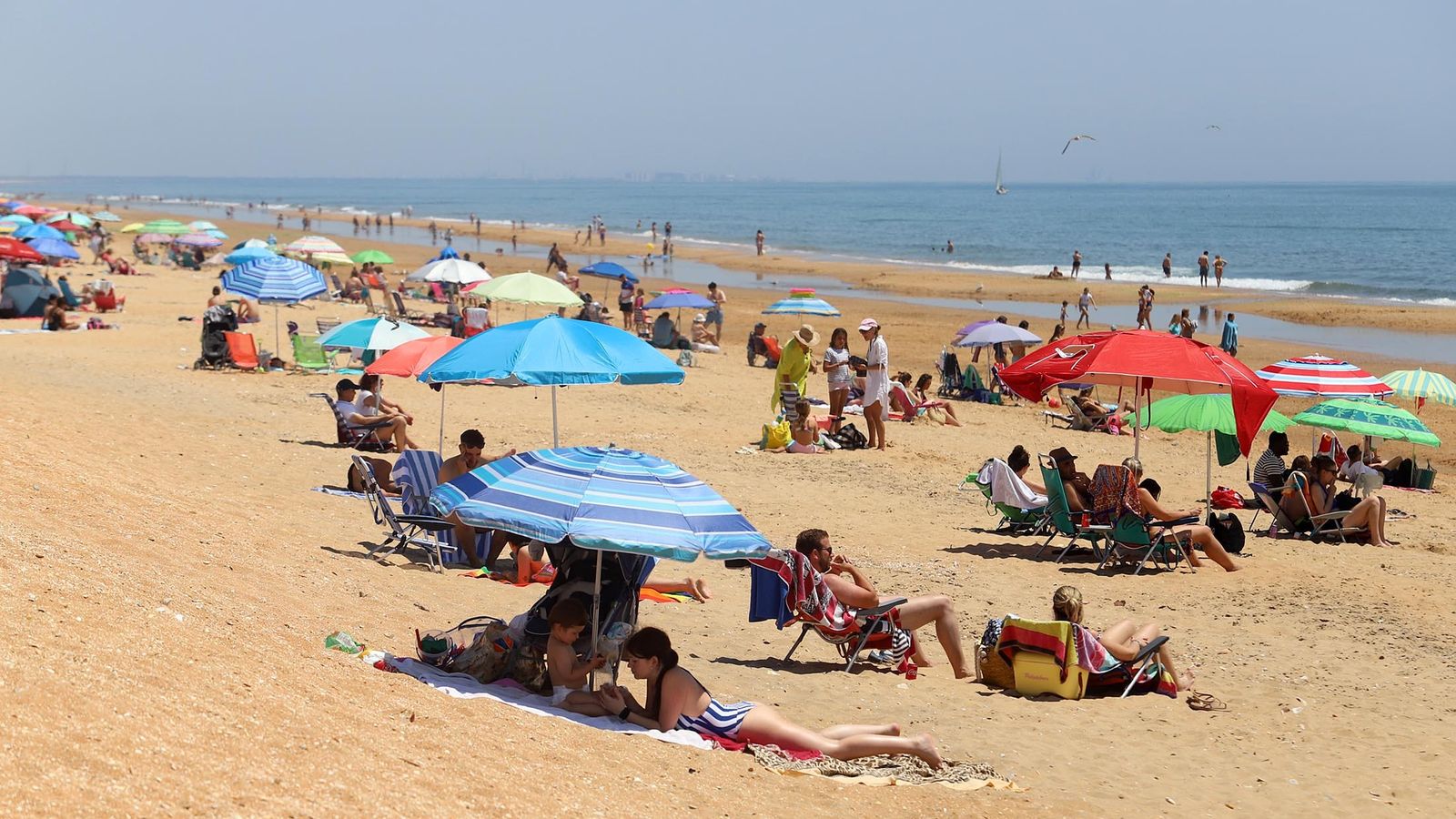 Ambiente en la costa onubense este 2022.