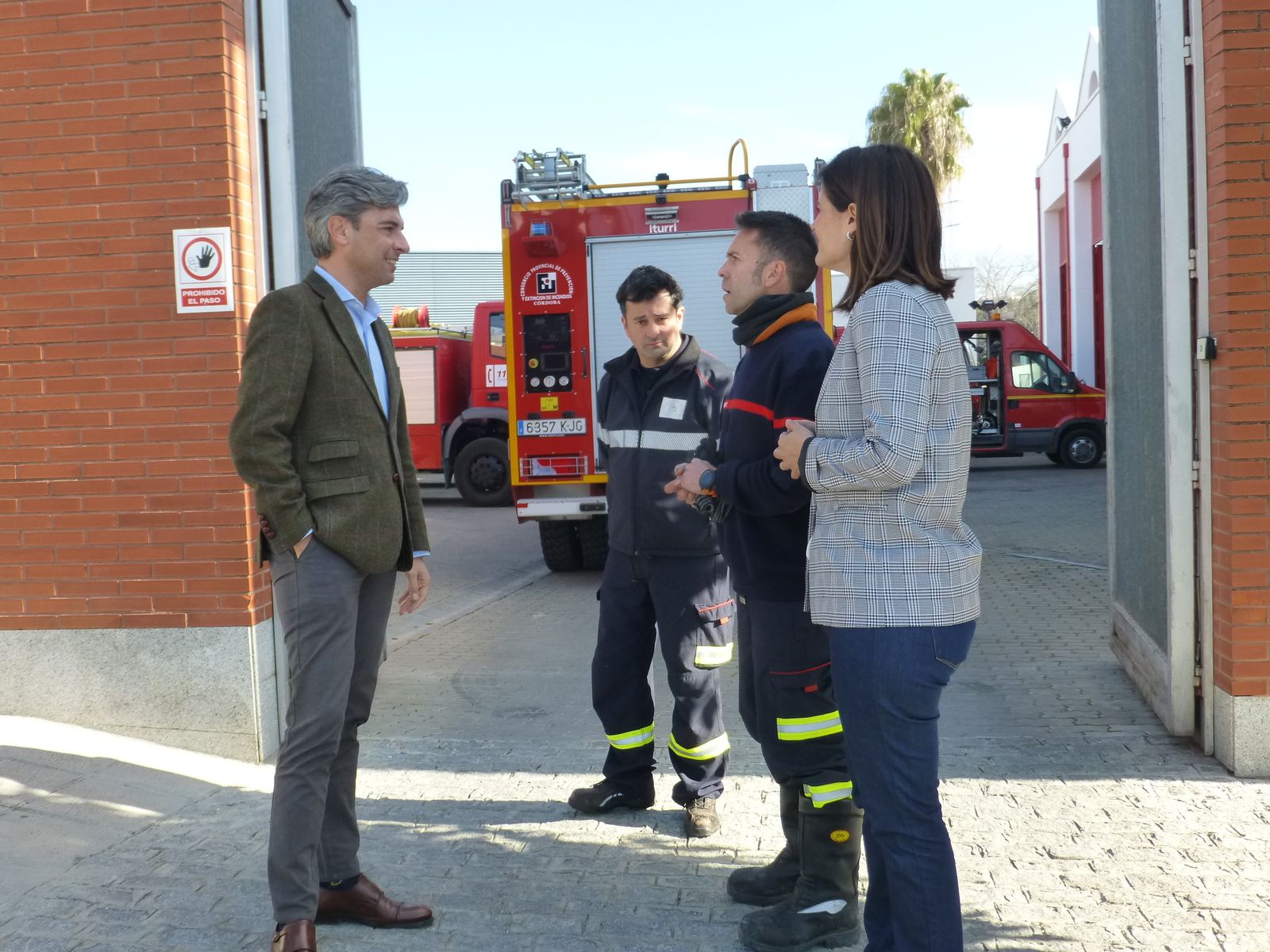 Lorite, en el parque de bomberos de Baena.
