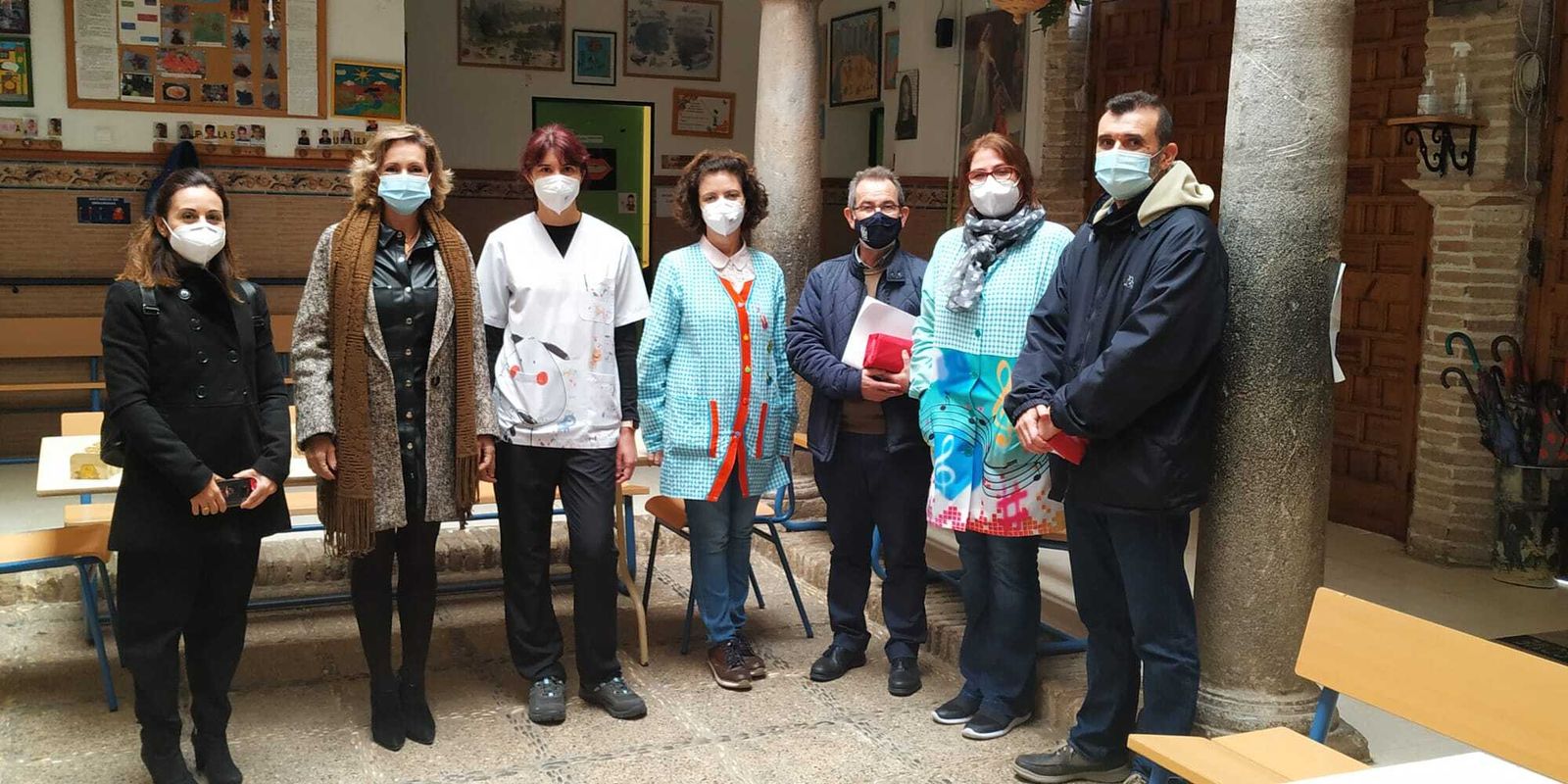Visita de Troncoso al colegio Virgen de la Esperanza.