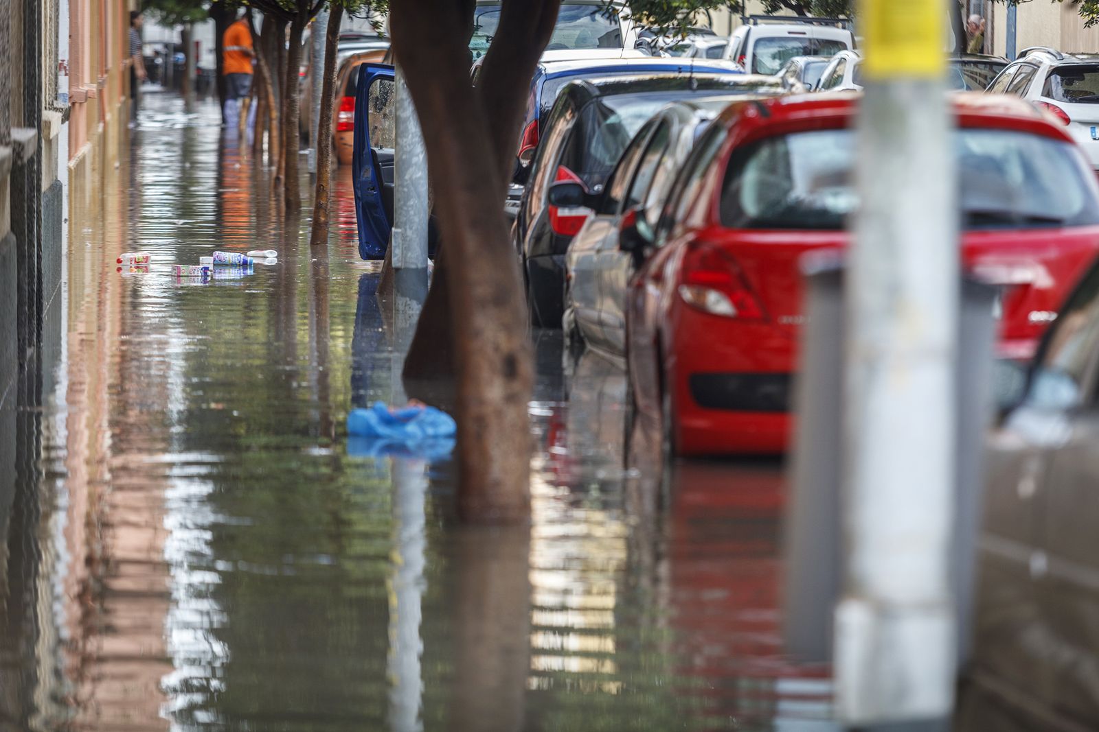 Los efectos de la tromba de agua en Cádiz