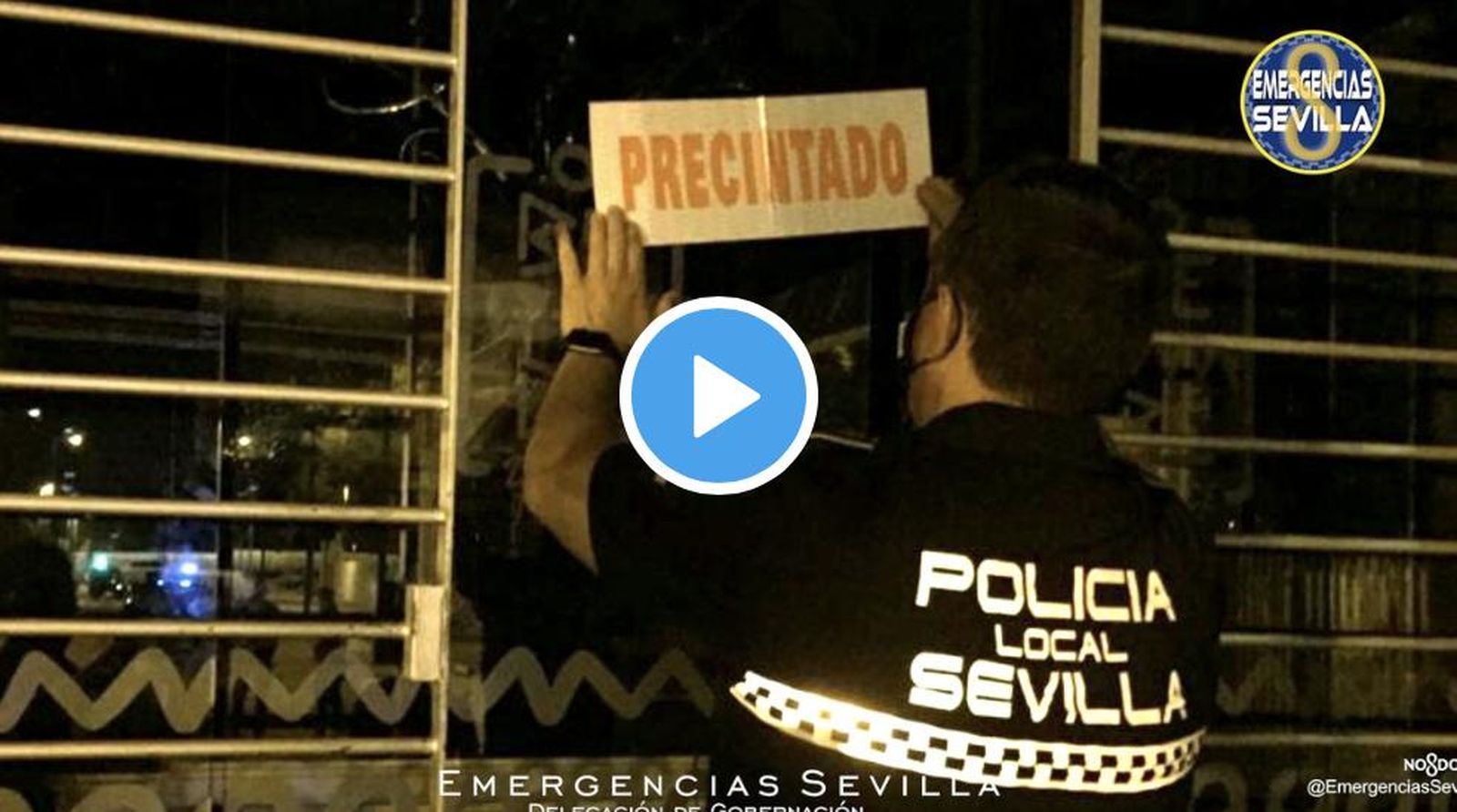 Precinto del local en la avenida Marie Curie.