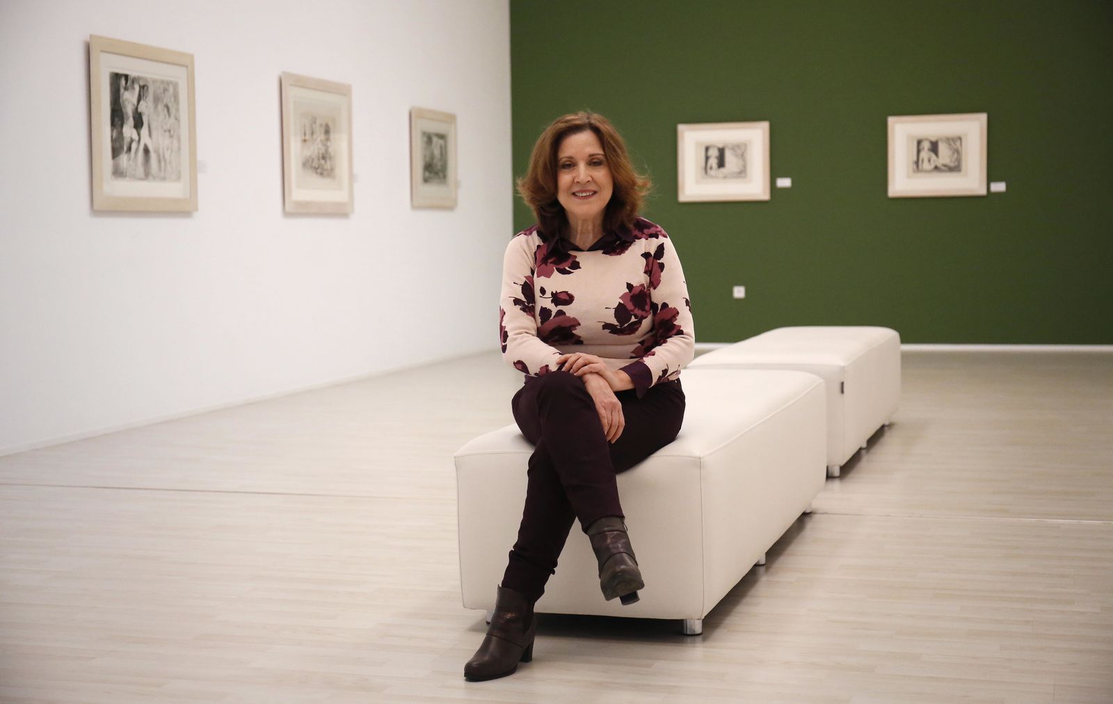 Mariluz Reguero, en una de las salas del Centro de Arte Contemporáneo de Vélez-Málaga.