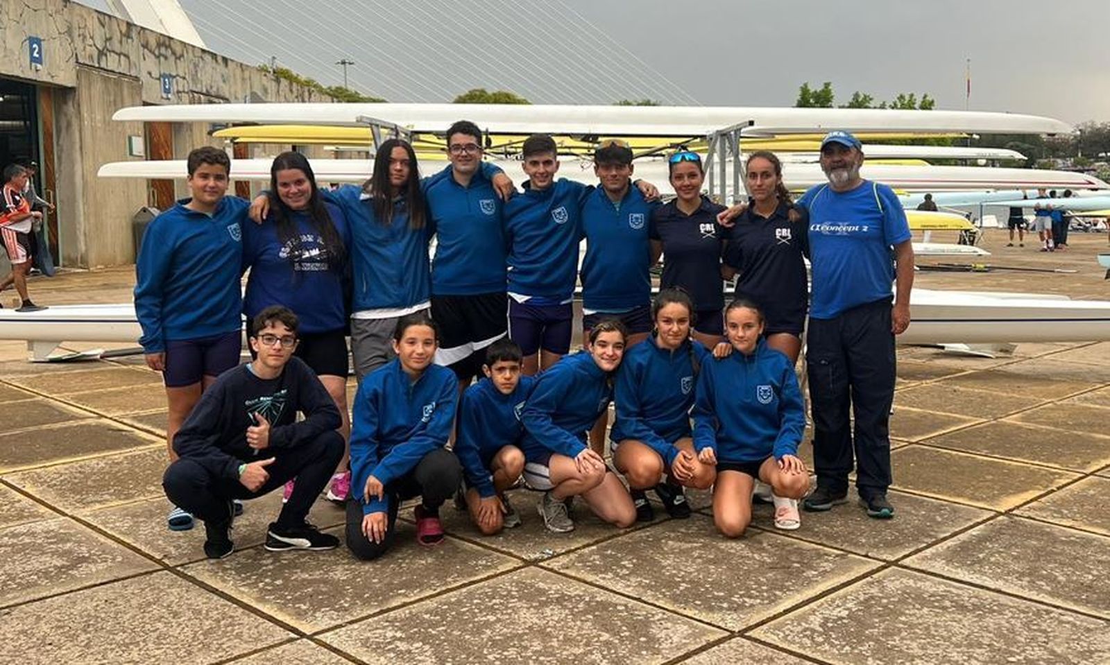 El Club de Remo Linense, en la última regata de la Copa de Andalucía