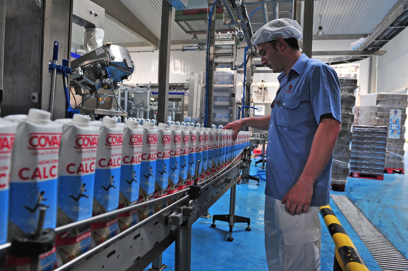 Actividad en la planta de envasado de Covap en Pozoblanco.