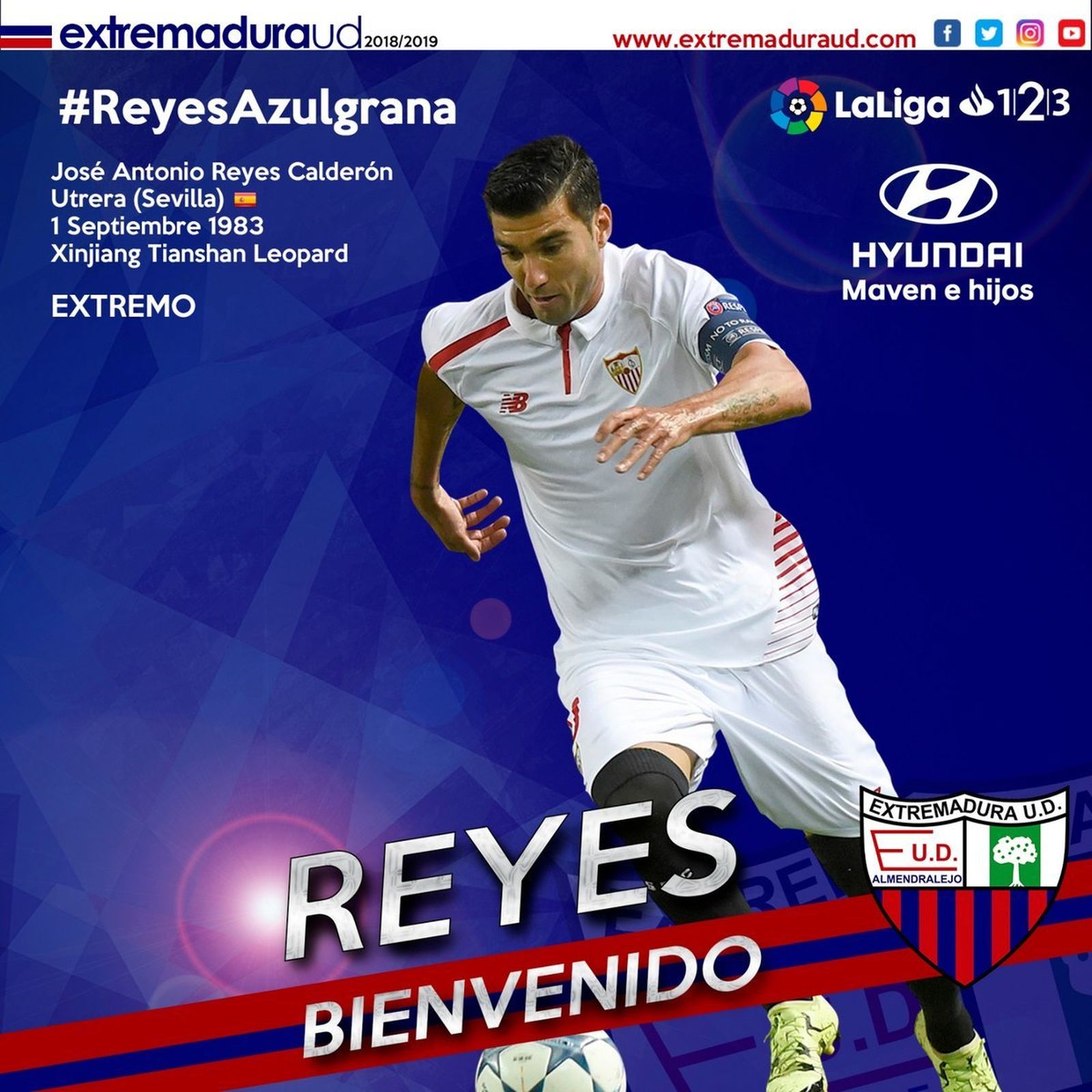 Cartel anunciador del fichaje.