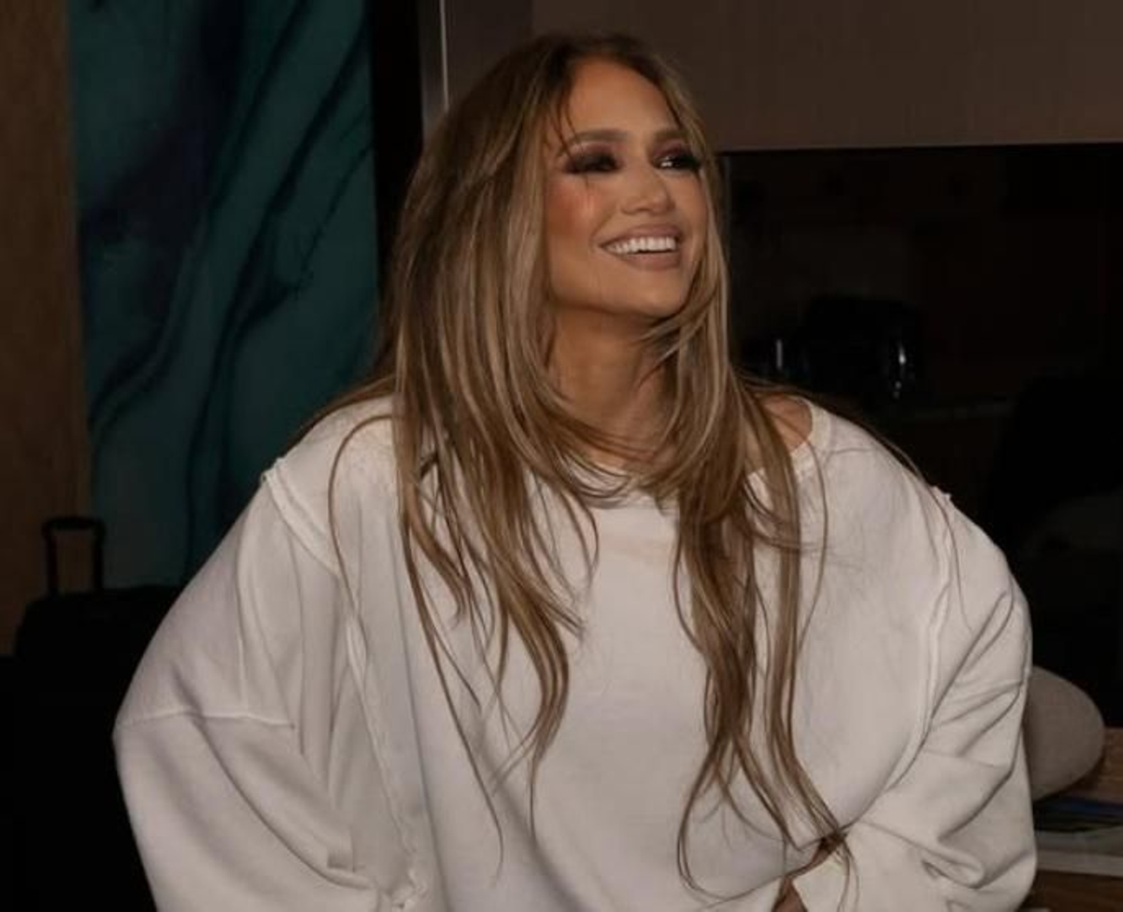 Jennifer Lopez con el cabello más claro.