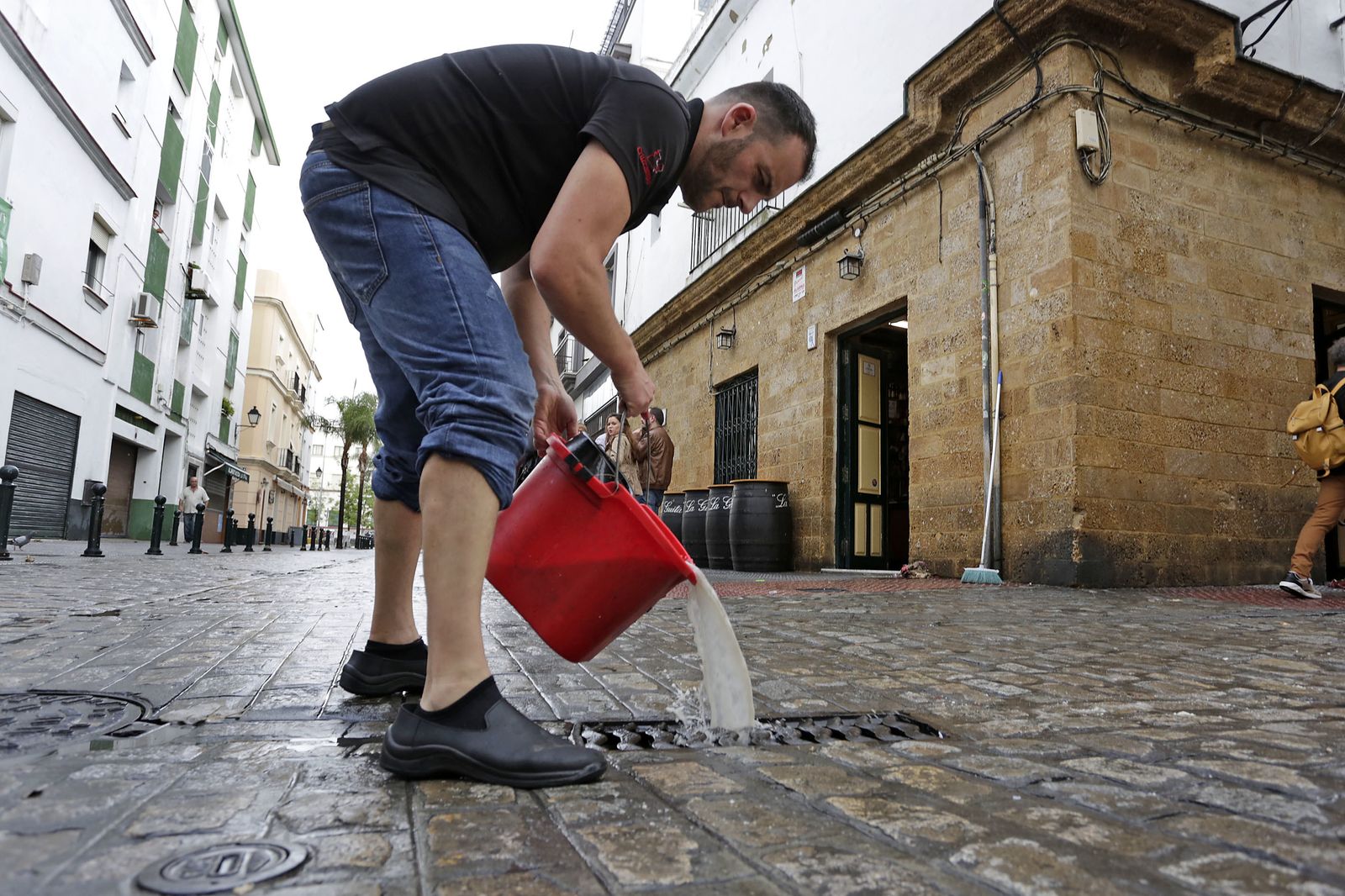 Los efectos de la tromba de agua en Cádiz