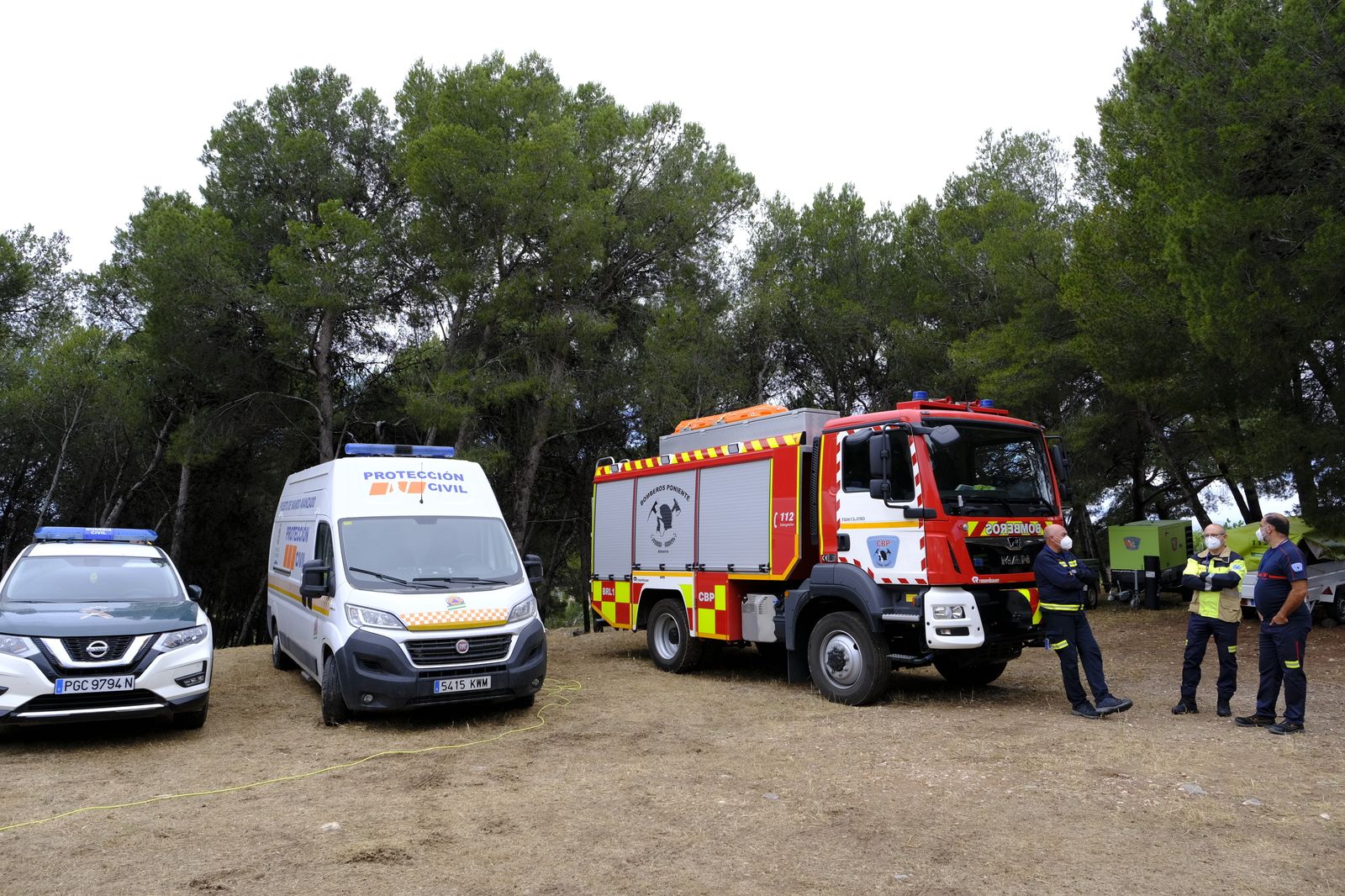 Fotogalería simulacro incendio forestal. Parque periurbano de Castala. Berja (Almería)