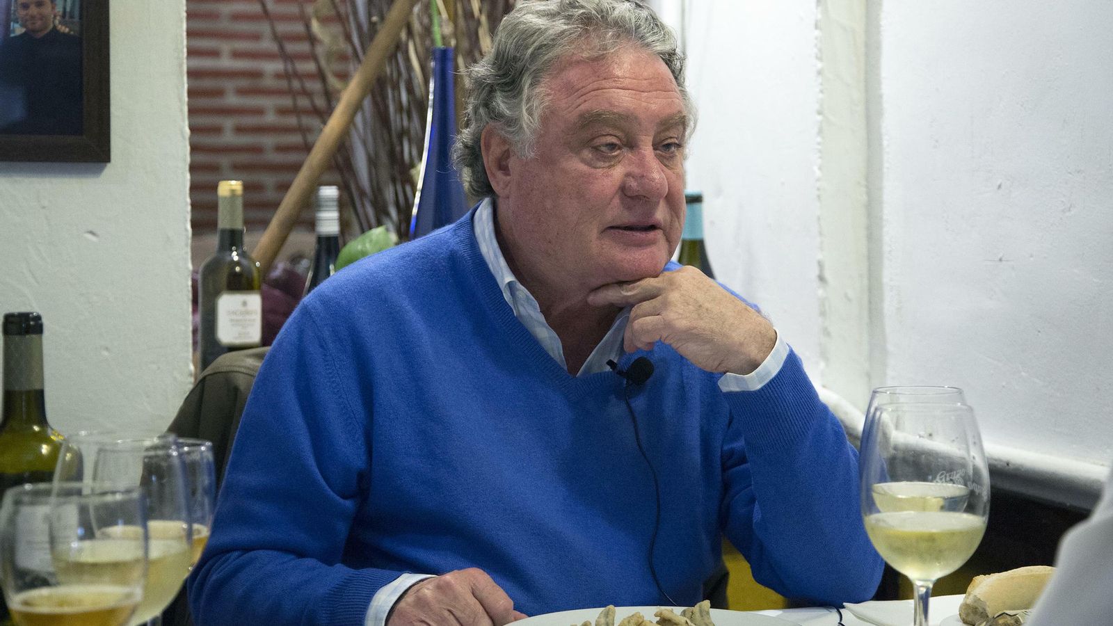 Juan Antonio Medina durante el almuerzo.