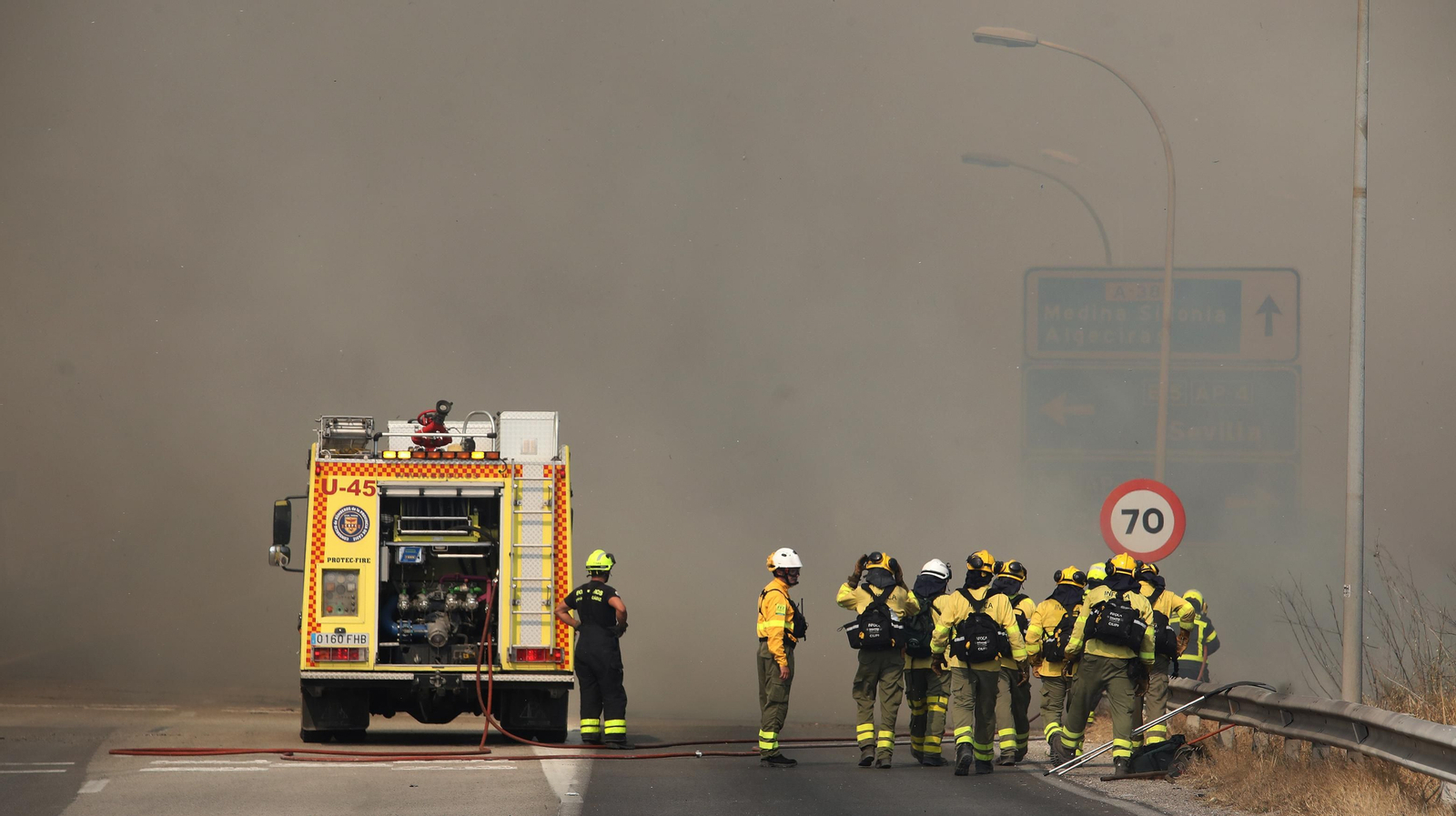 Grave incendio en la campiña de Jerez