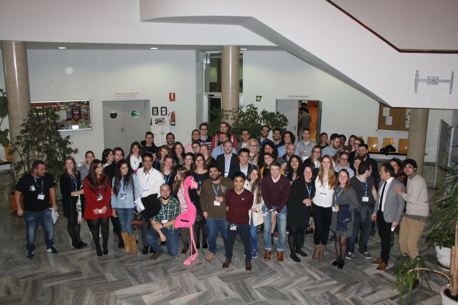 Foto de familia de los representantes de los estudiantes en la Universidad de Huelva.