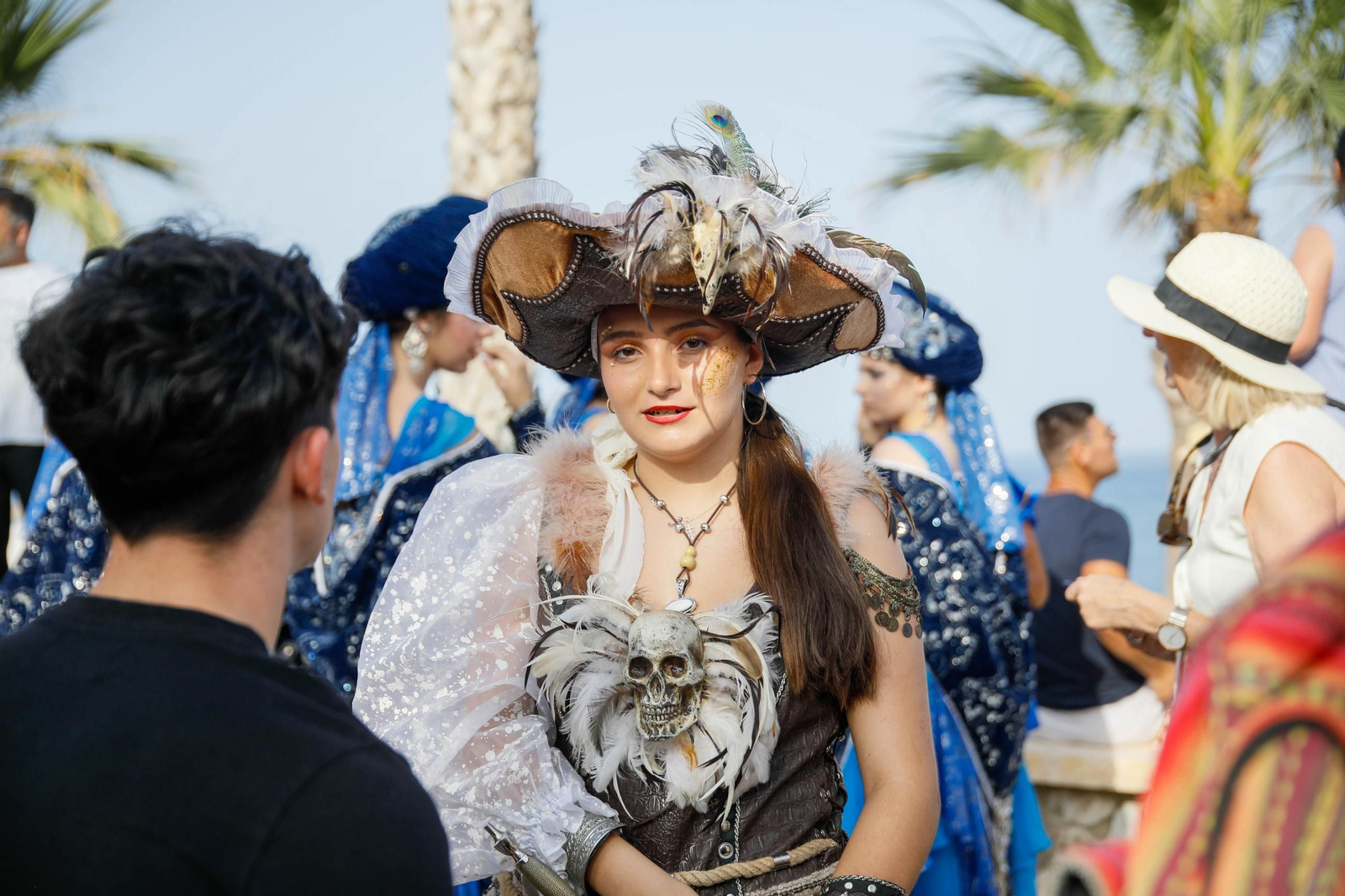 La carrera de cintas y la exhibición de caballos de los Moros y Cristianos de Mojácar, en imágenes