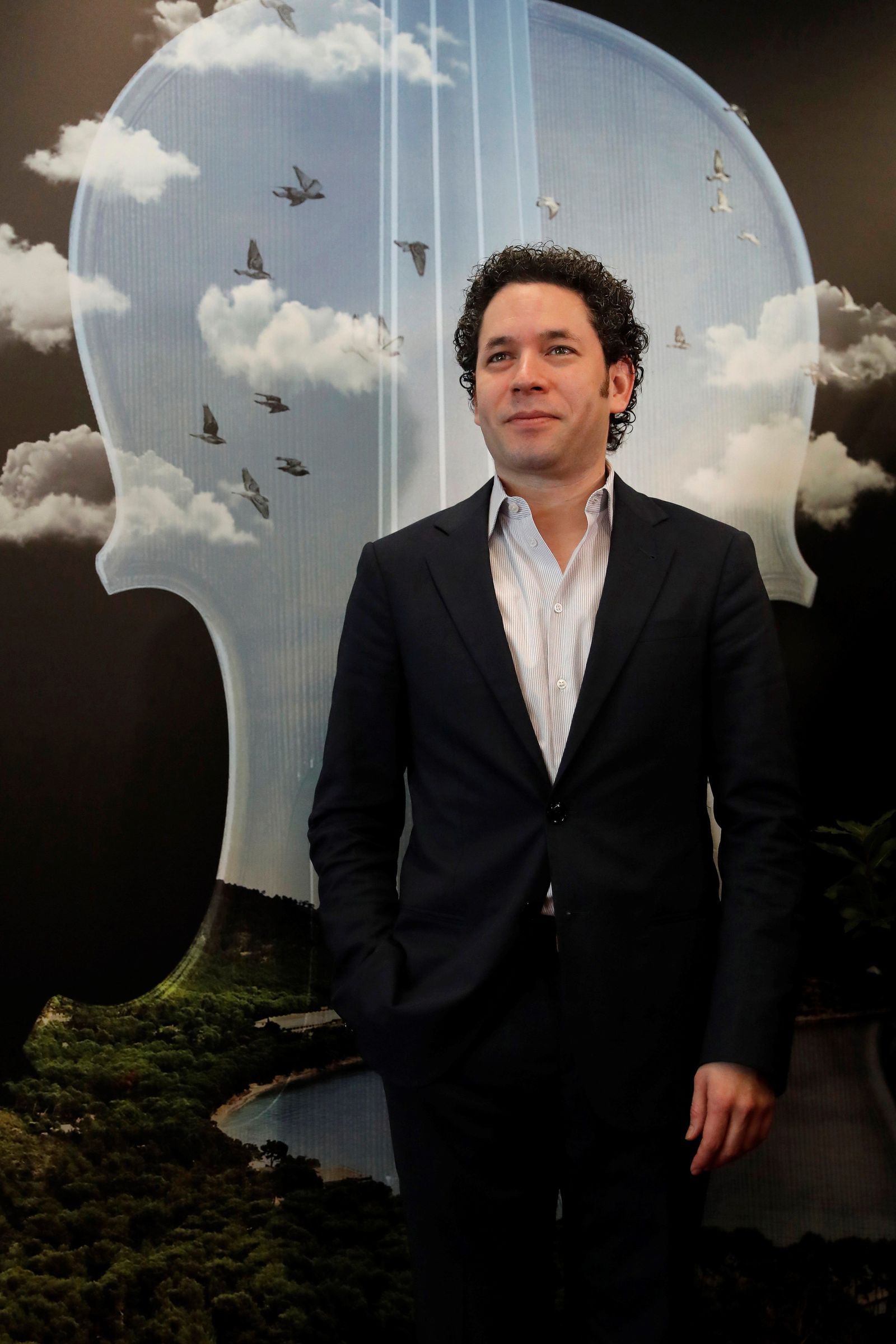 Gustavo Dudamel, ayer en el Teatro Real de Madrid.