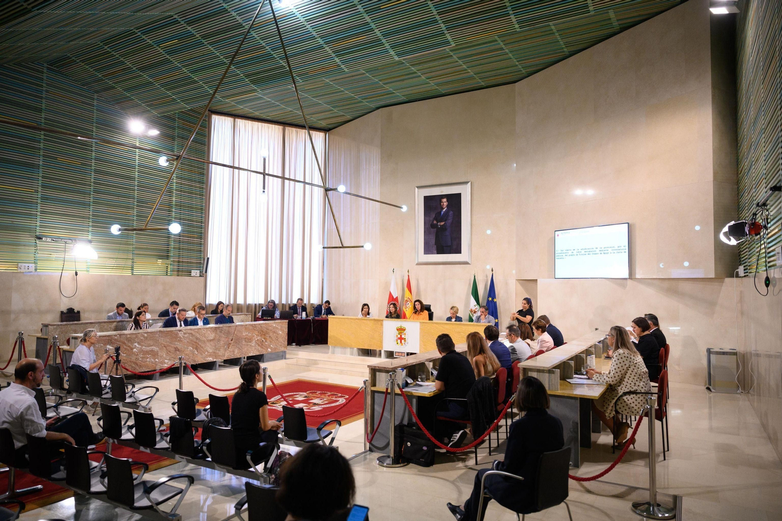 Pleno celebrado recientemente en el Ayuntamiento de Almería.