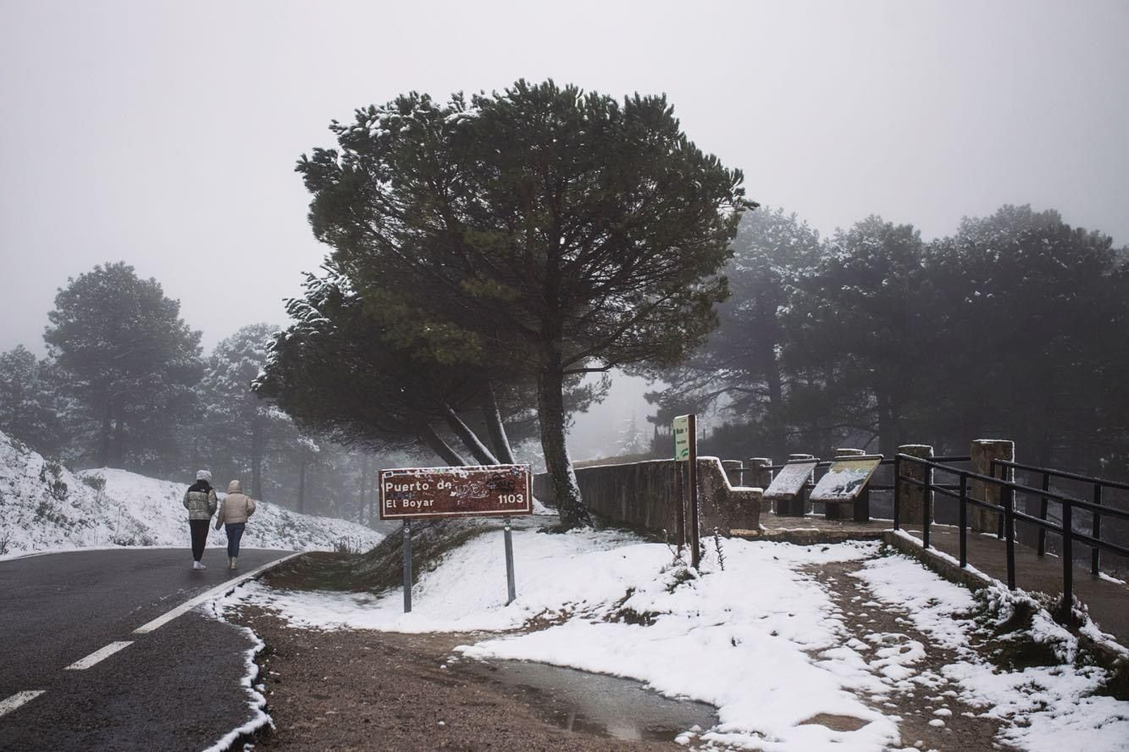 Nieve en el Puerto del Boyar.