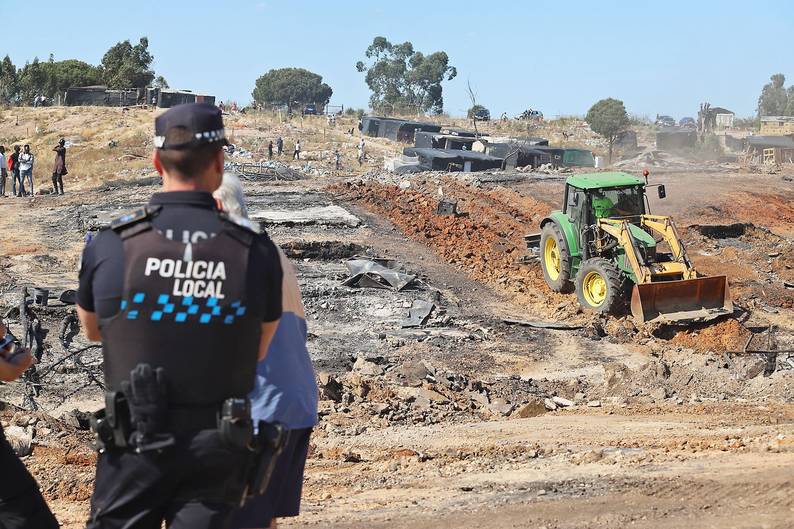 Así quedó el asentamiento de chabolas en Palos de la Frontera tras el incendio