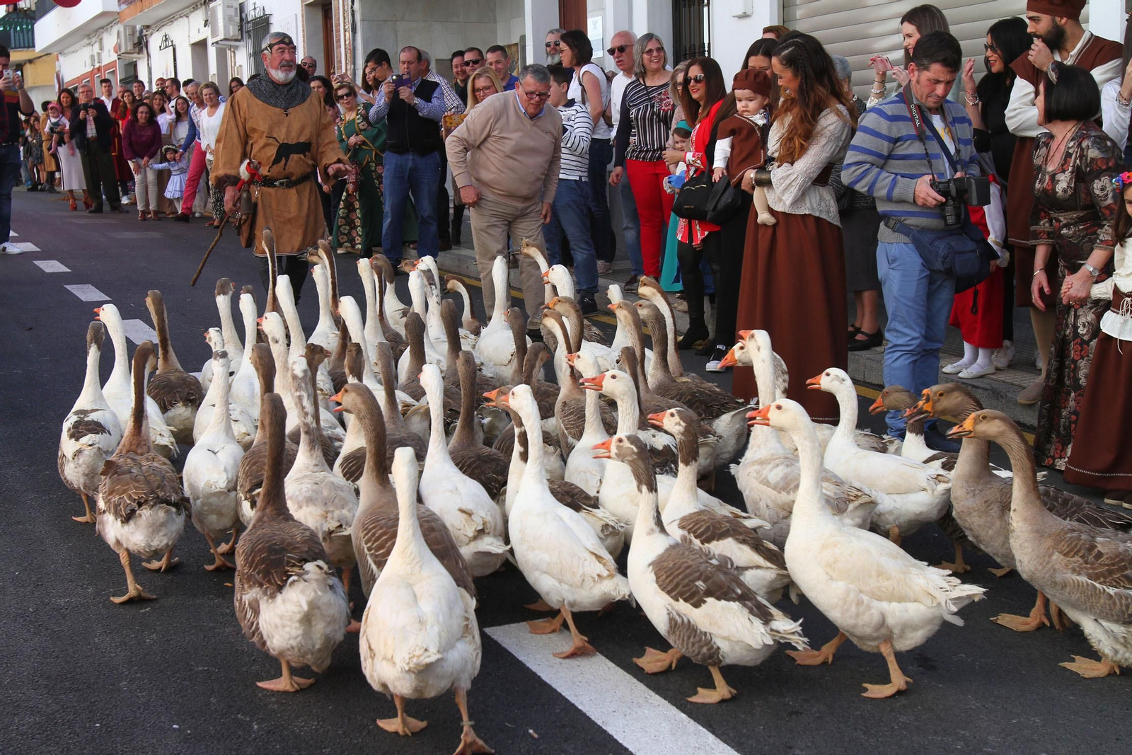 Imágenes del desfile de la XIX Feria Medieval del Descubrimiento, en Palos de la Frontera