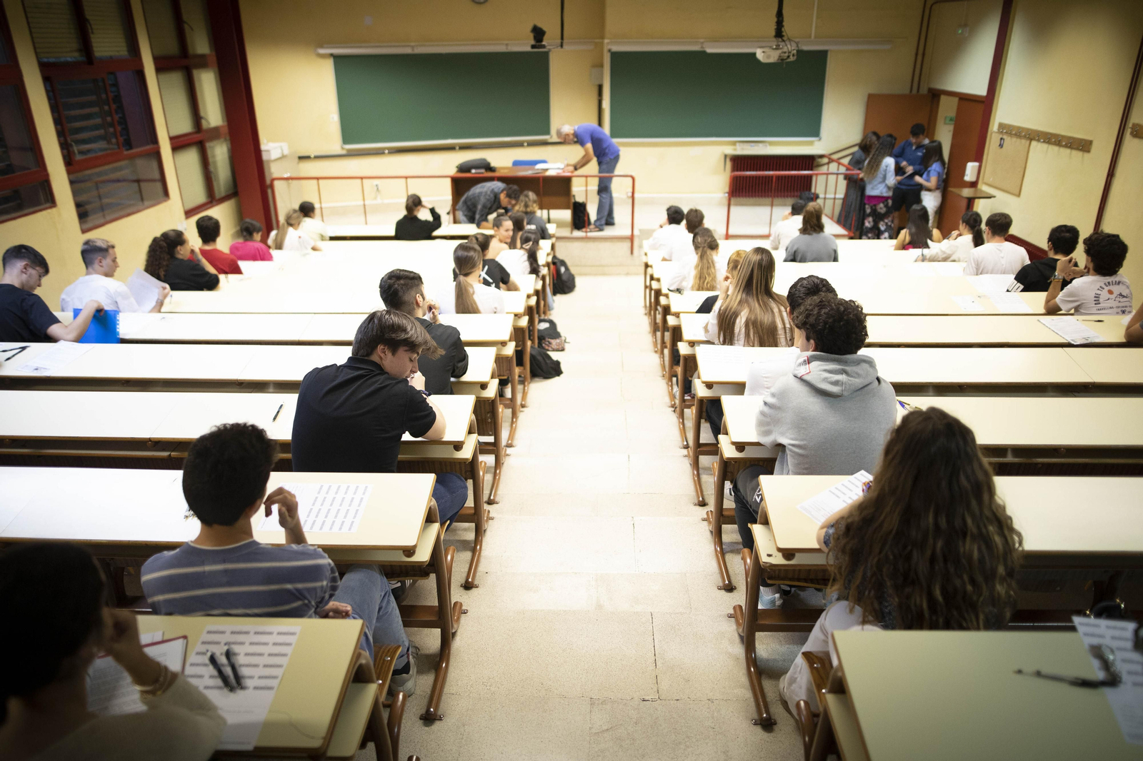 Una de las aulas dispuestas en la pasada Selectividad en Ciencias.