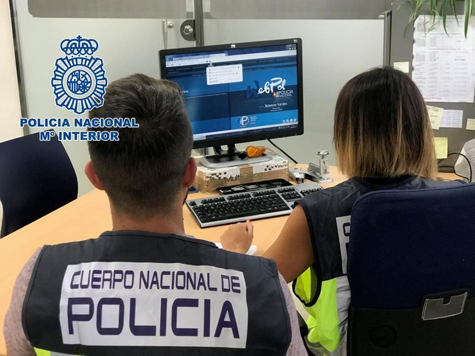 Imagen de archivo de agentes de la división informática de la Policía Nacional