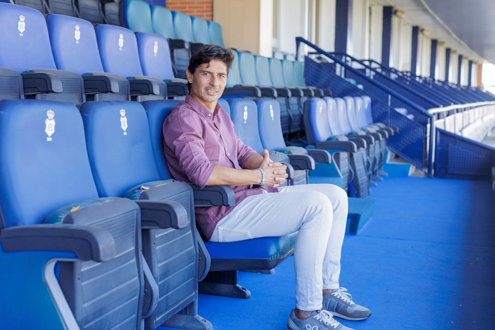Jesús Vázquez, en el palco del Nuevo Colombino.