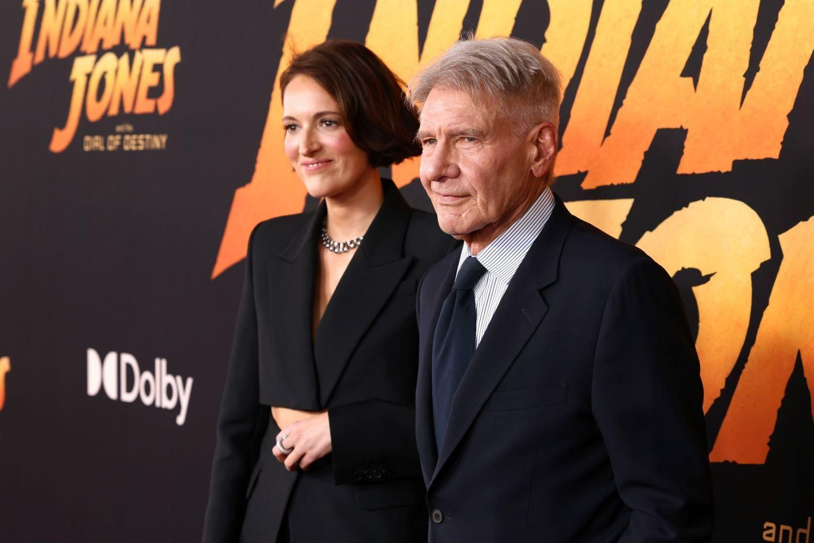 Indiana Jones y El Dial del Destino | Phoebe Waller-Bridge y Harrison Ford, en el estreno en Los Ángeles.