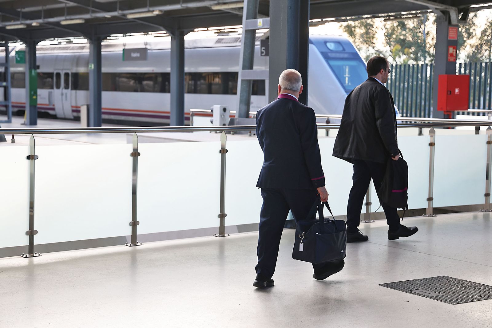 La estación de Huelva la mañana siguiente del trágico accidente