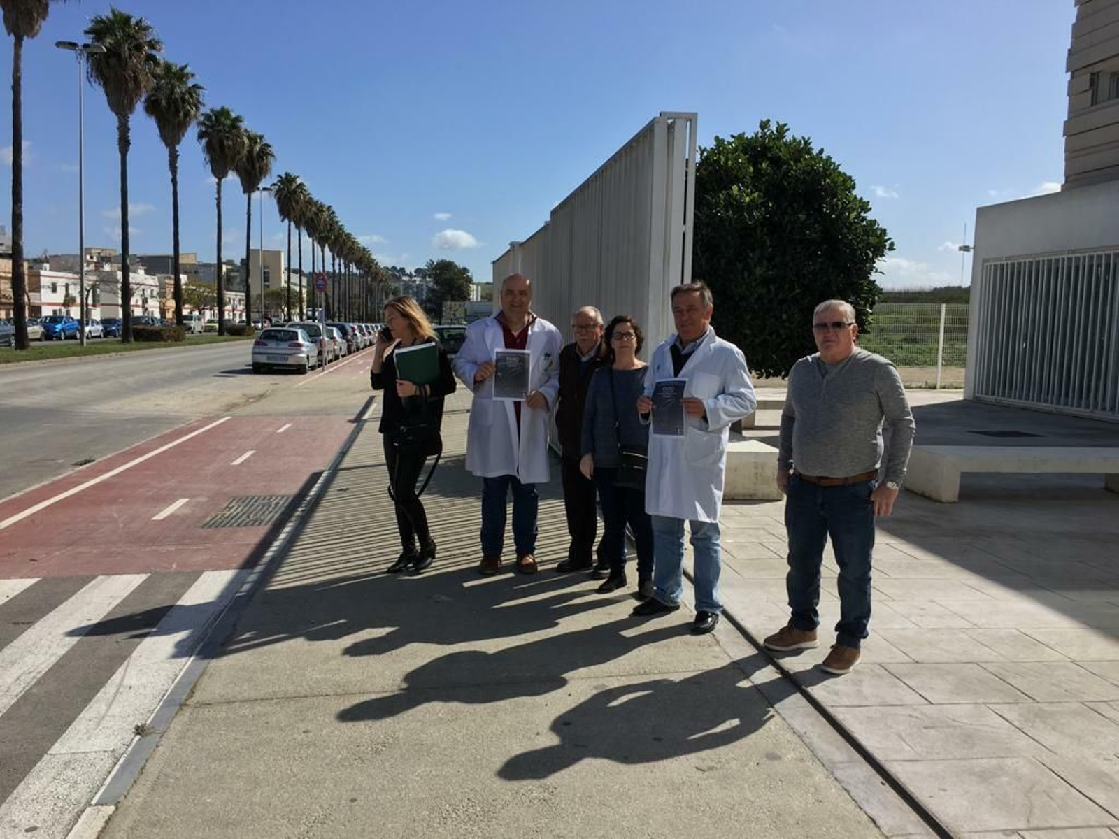 Un grupo de médicos, esta mañana, en el centro de salud Jerez Sur. Un grupo de médicos, esta mañana, en el centro de salud Jerez Sur.