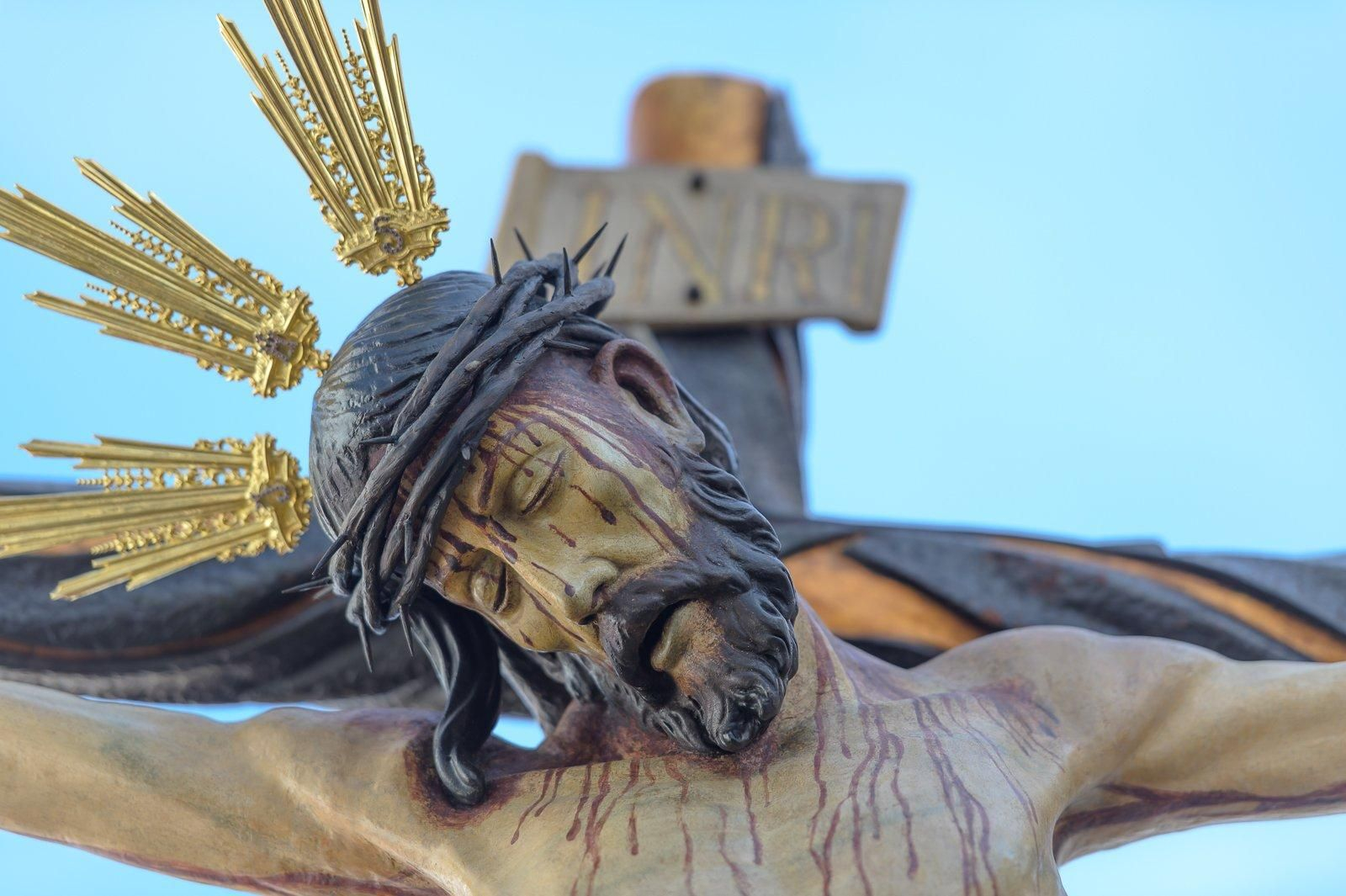 El imponente rostro del Cristo de la Vera Cruz de Salteras