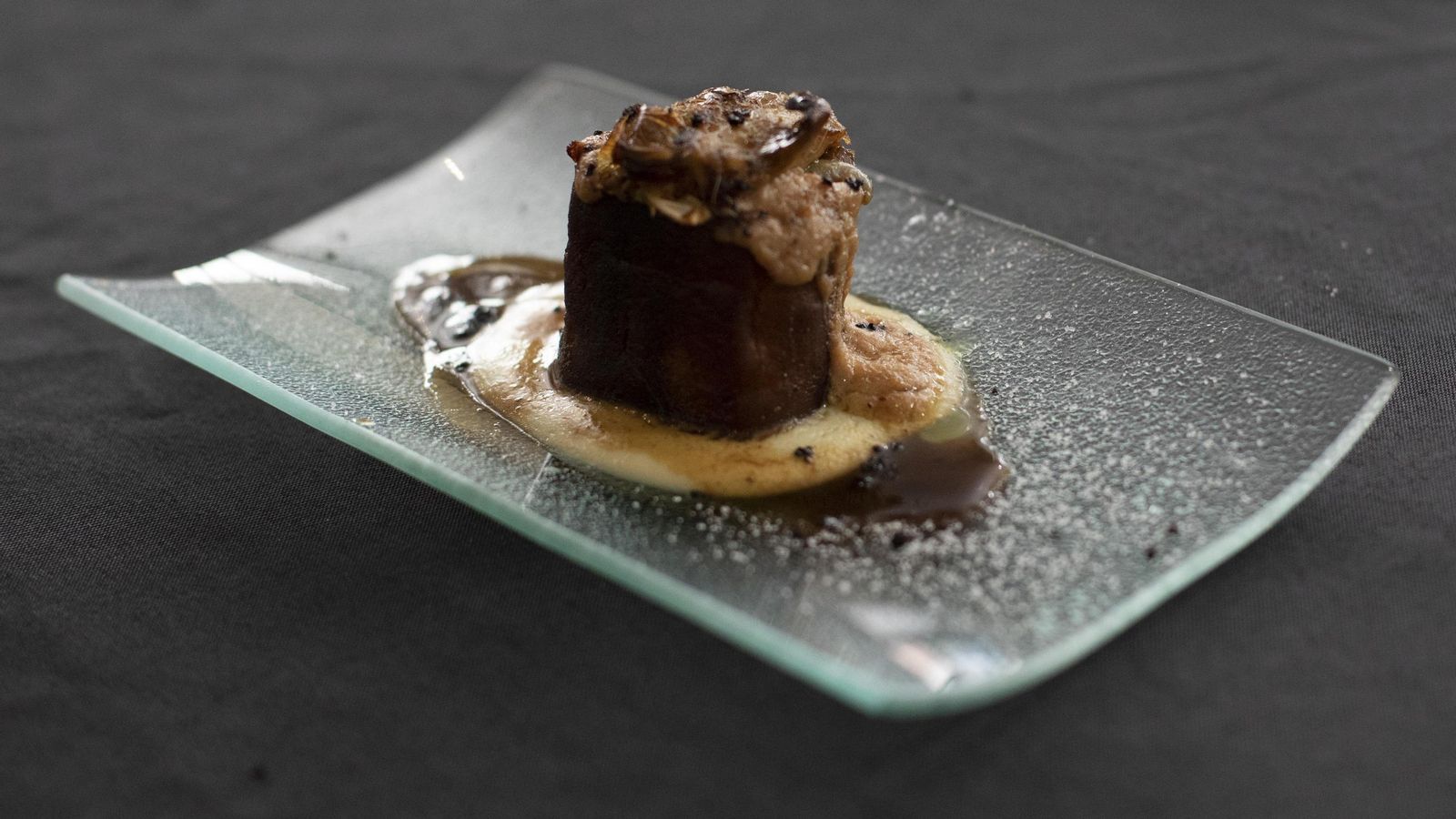 El pionono de cordero con yema de foie