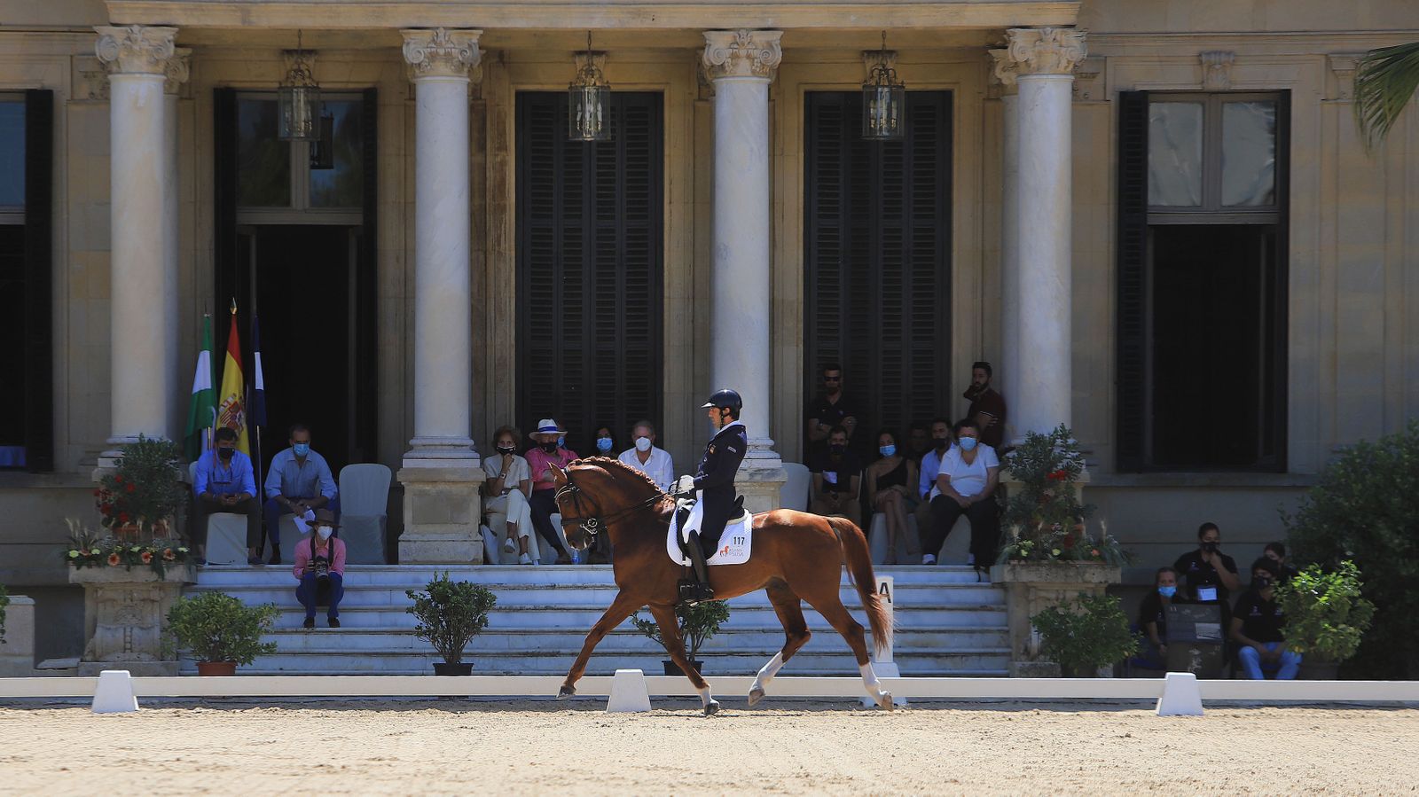 El jerezano Claudio Castilla, realizando su ejercicio con 'Lario de Adama de Susa'.