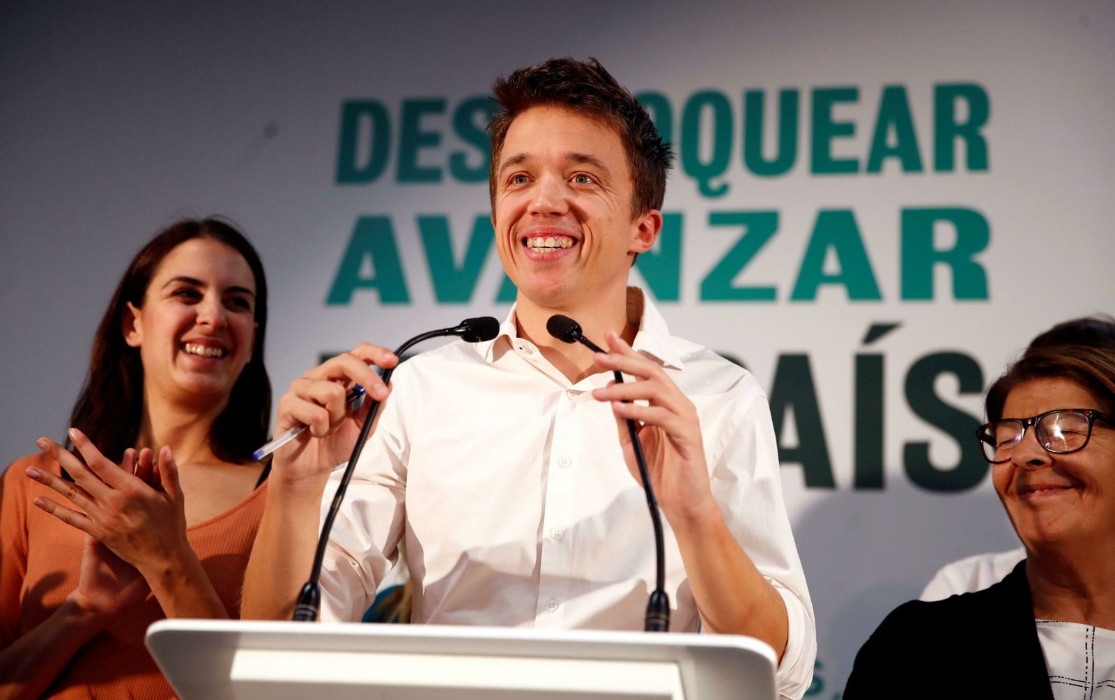 El candidato por Más País, Íñigo Errejón, tras conocer los resultados.