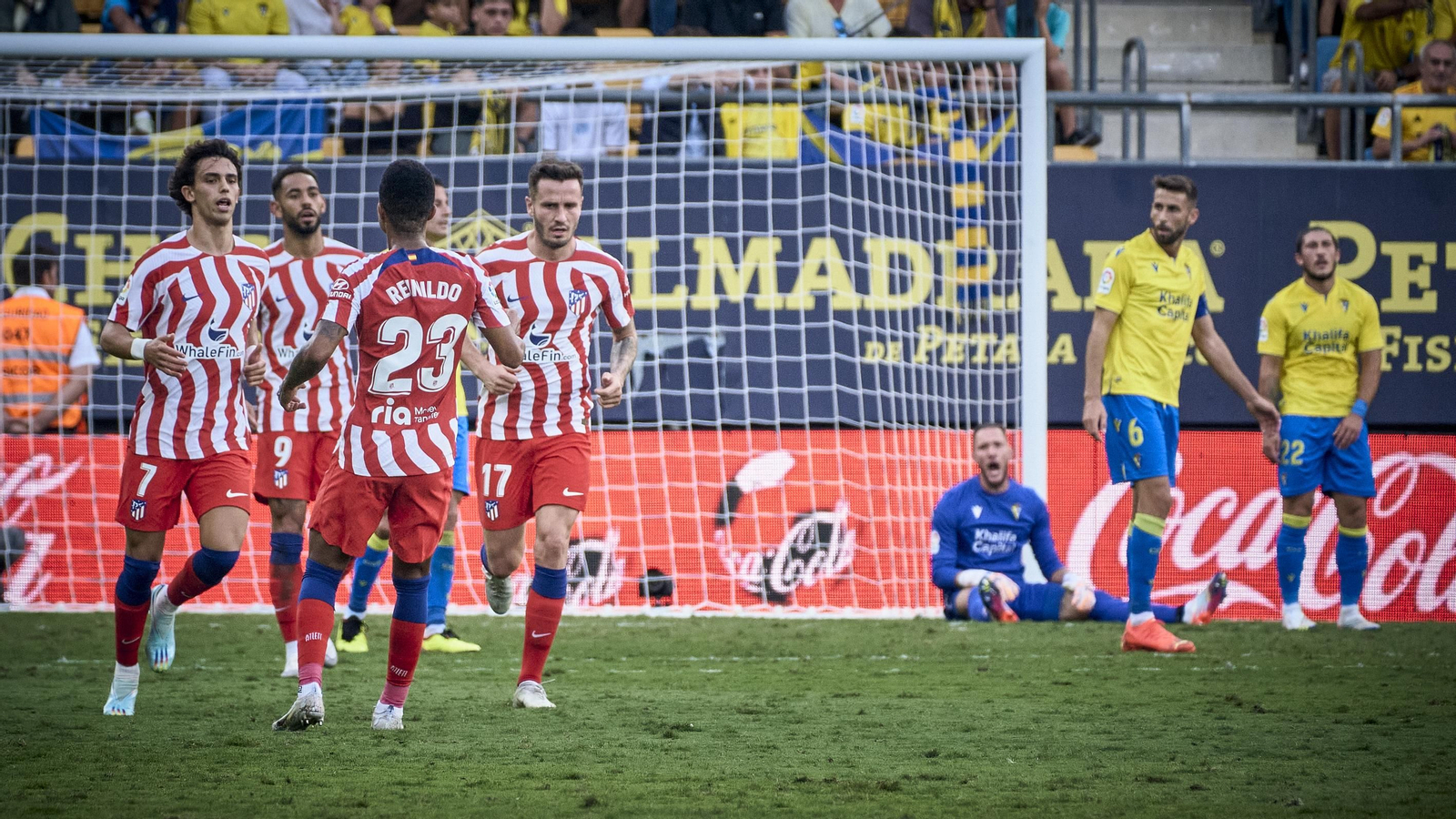 Partido de la victoria del Cádiz CF sobre el Atlético de Madrid
