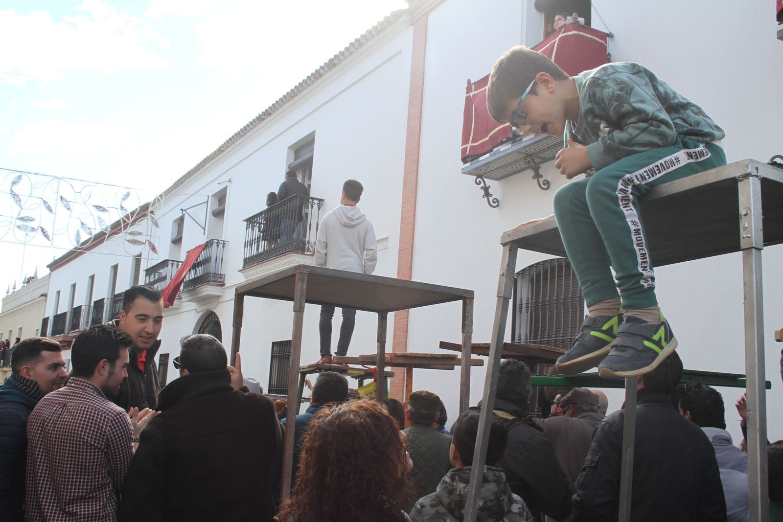 Imágenes de las tiradas en honor a San Antonio Abad en Trigueros