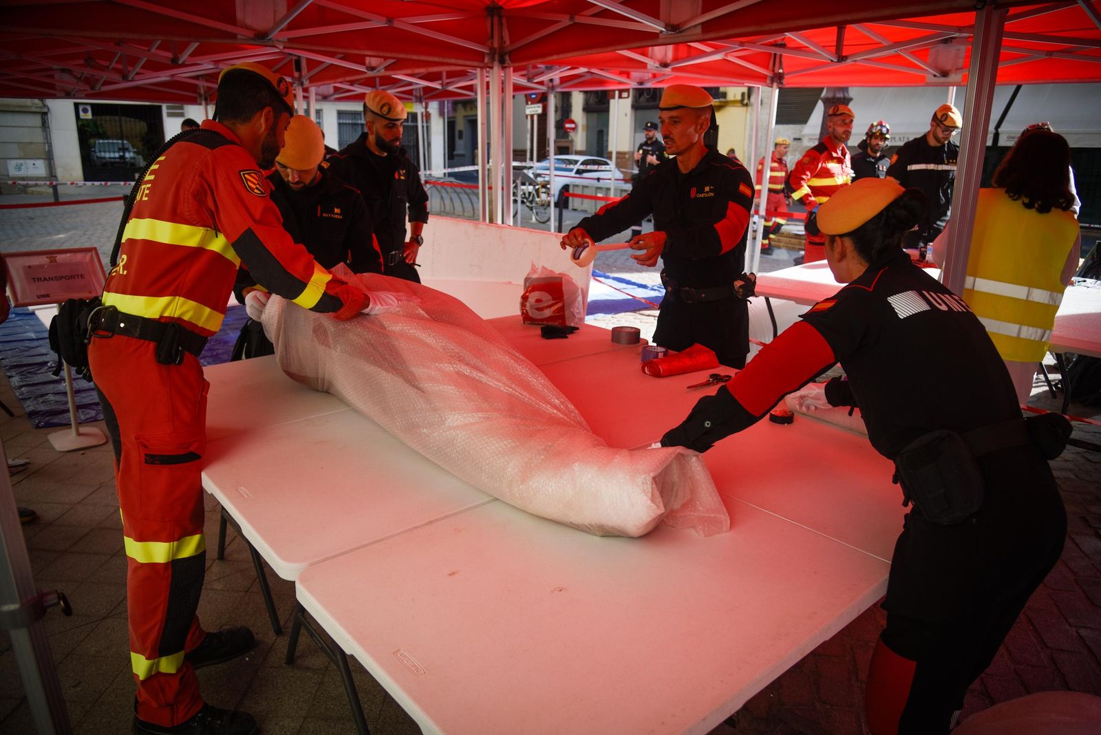 Simulacro de incendio en la Catedral y el Archivo de Indias