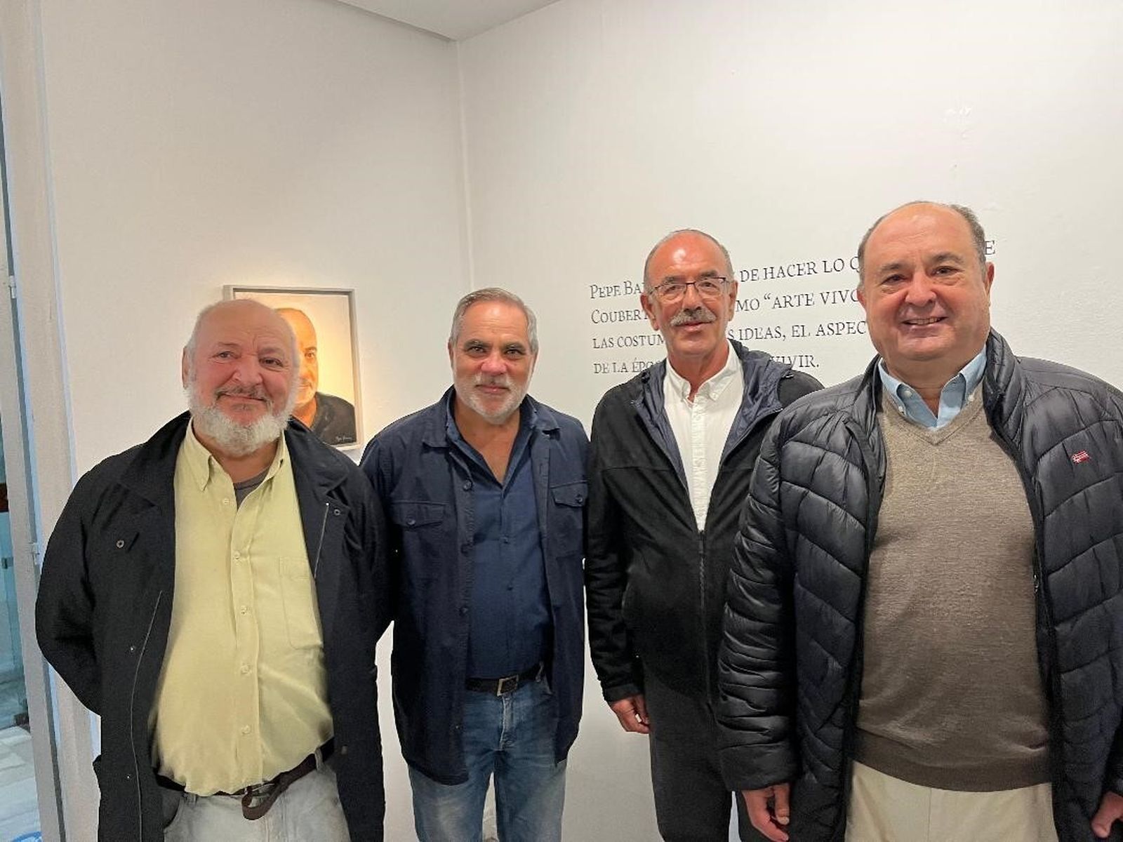 Lolo Bustelo, Salvador Celada, Baldo Toscano y Chano Quintero coincidieron en la inauguración.