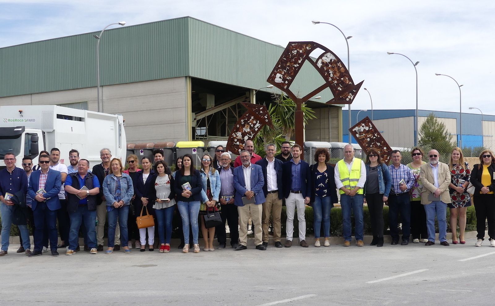 Alcaldes del Consorcio en la celebración del Día del Reciclaje.