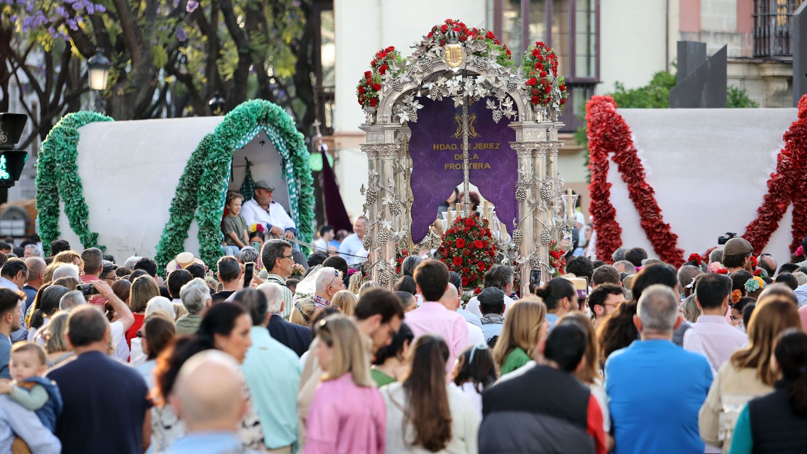 Llegada de la Hermandad del Rocío a Jerez