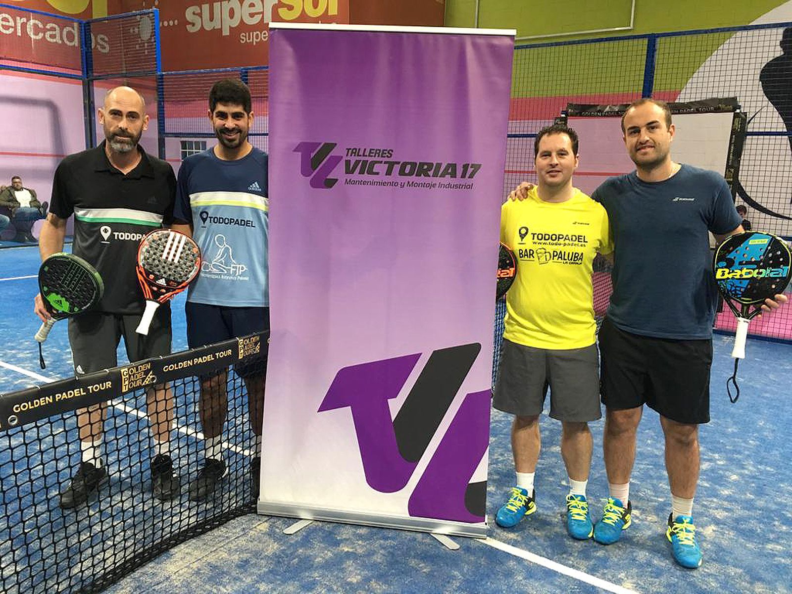 Cantalejo-Zambrano y Díez-Navarro, antes de jugar la final en la máxima categoría masculina.