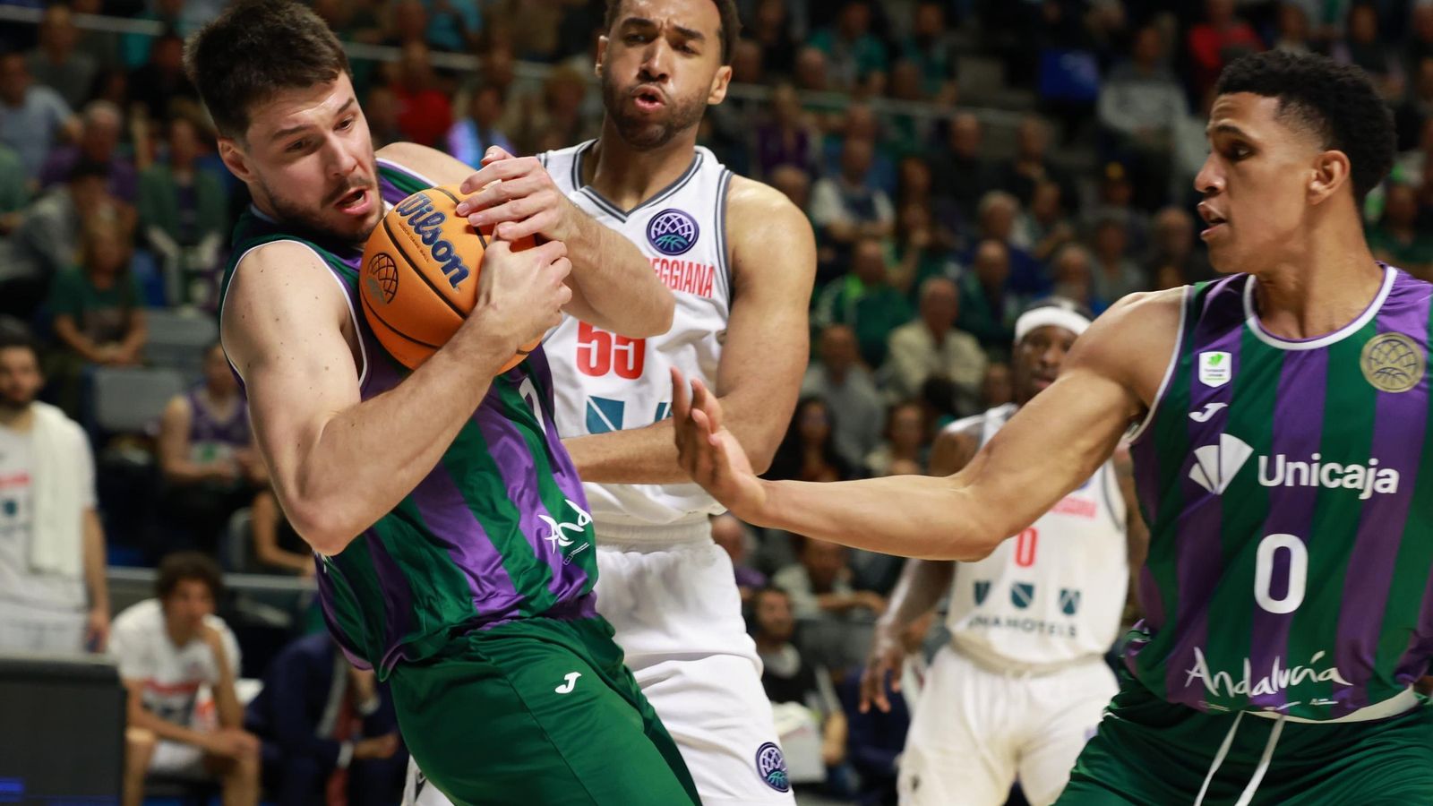 El Unicaja-Reggiana de cuartos de final de la BCL, en fotos