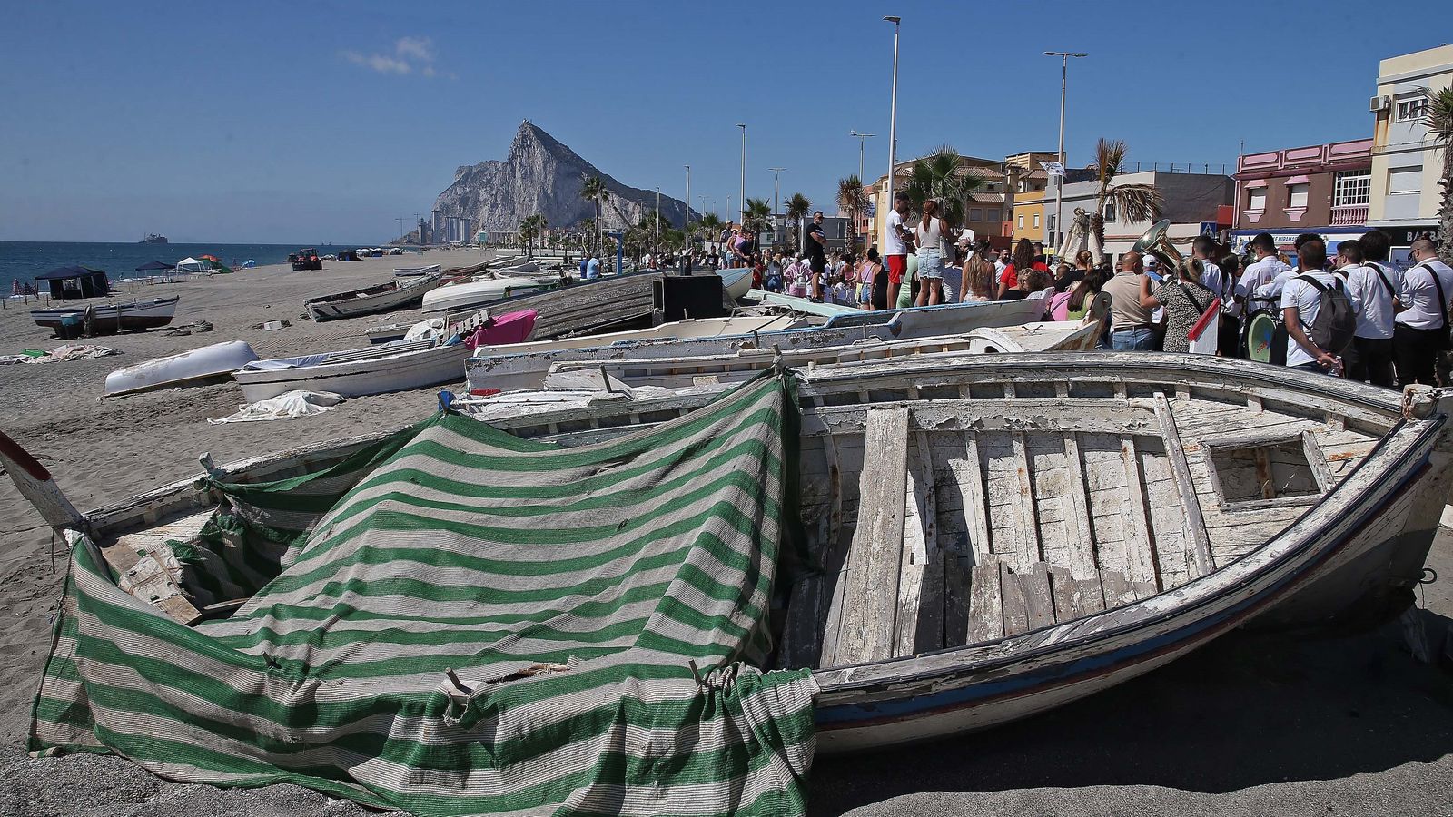 Primera procesión infantil de la Virgen del Carmen en La Línea.
