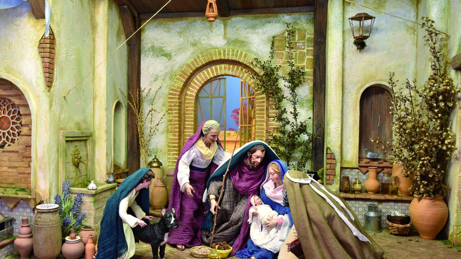 Un bello ejemplo de la riqueza de los belenes de Jerez.