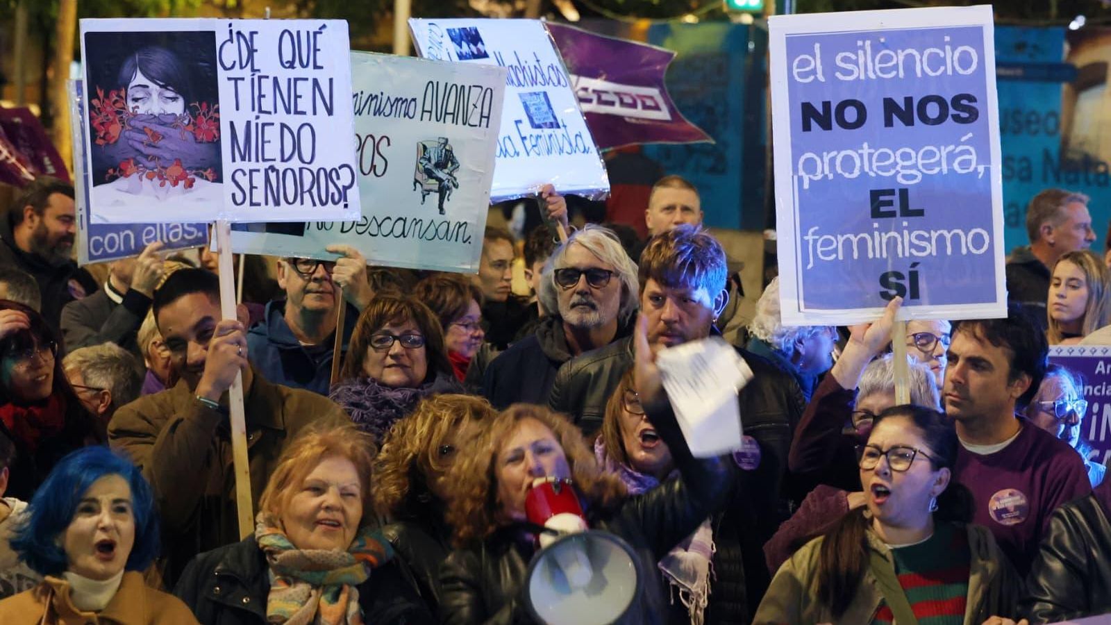 Manifestación 25N, Día Internacional de la Eliminación de la Violencia contra la Mujer, en Málaga
