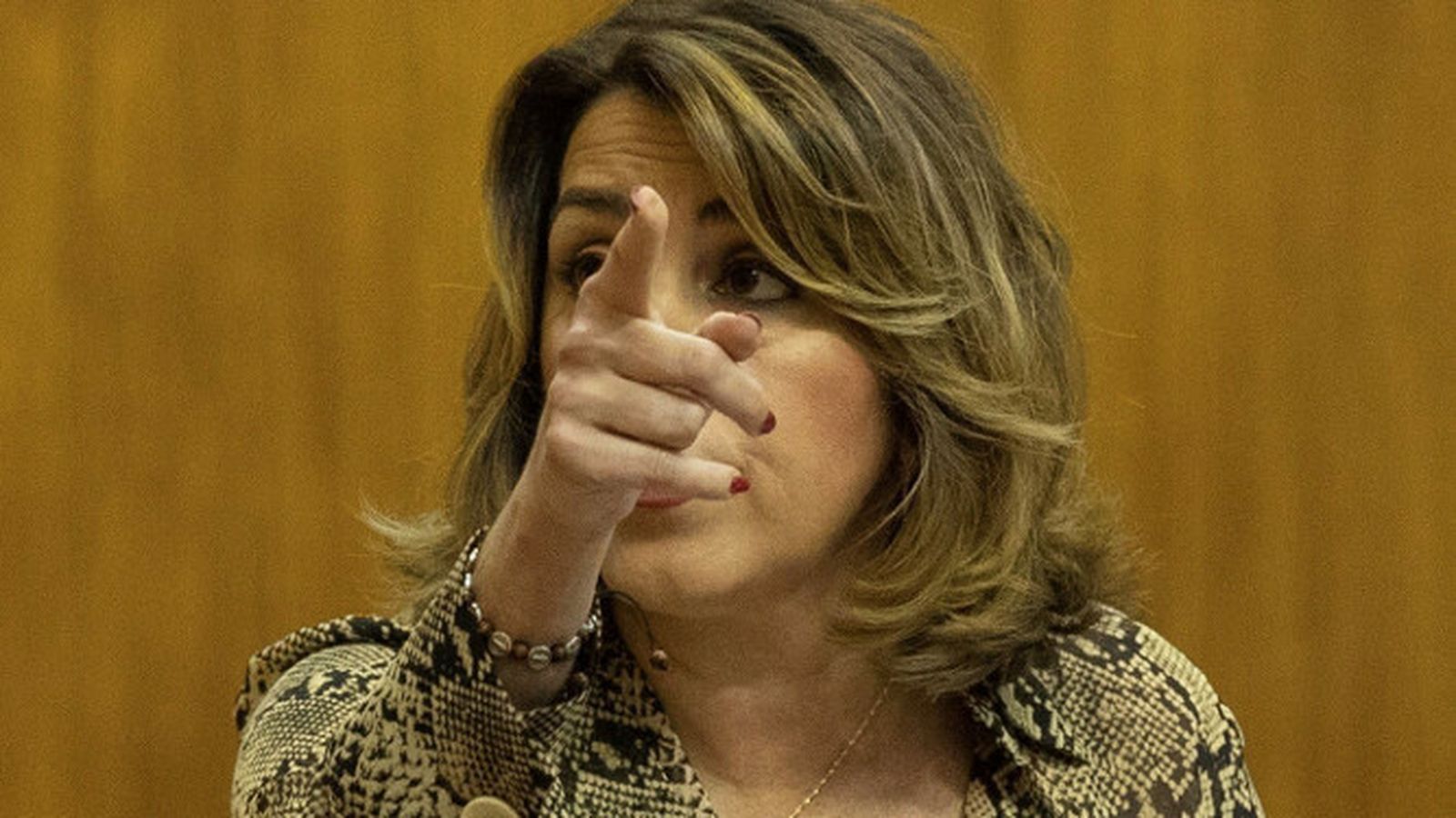 Susana Díaz, en la sesión de control del Parlamento andaluz.