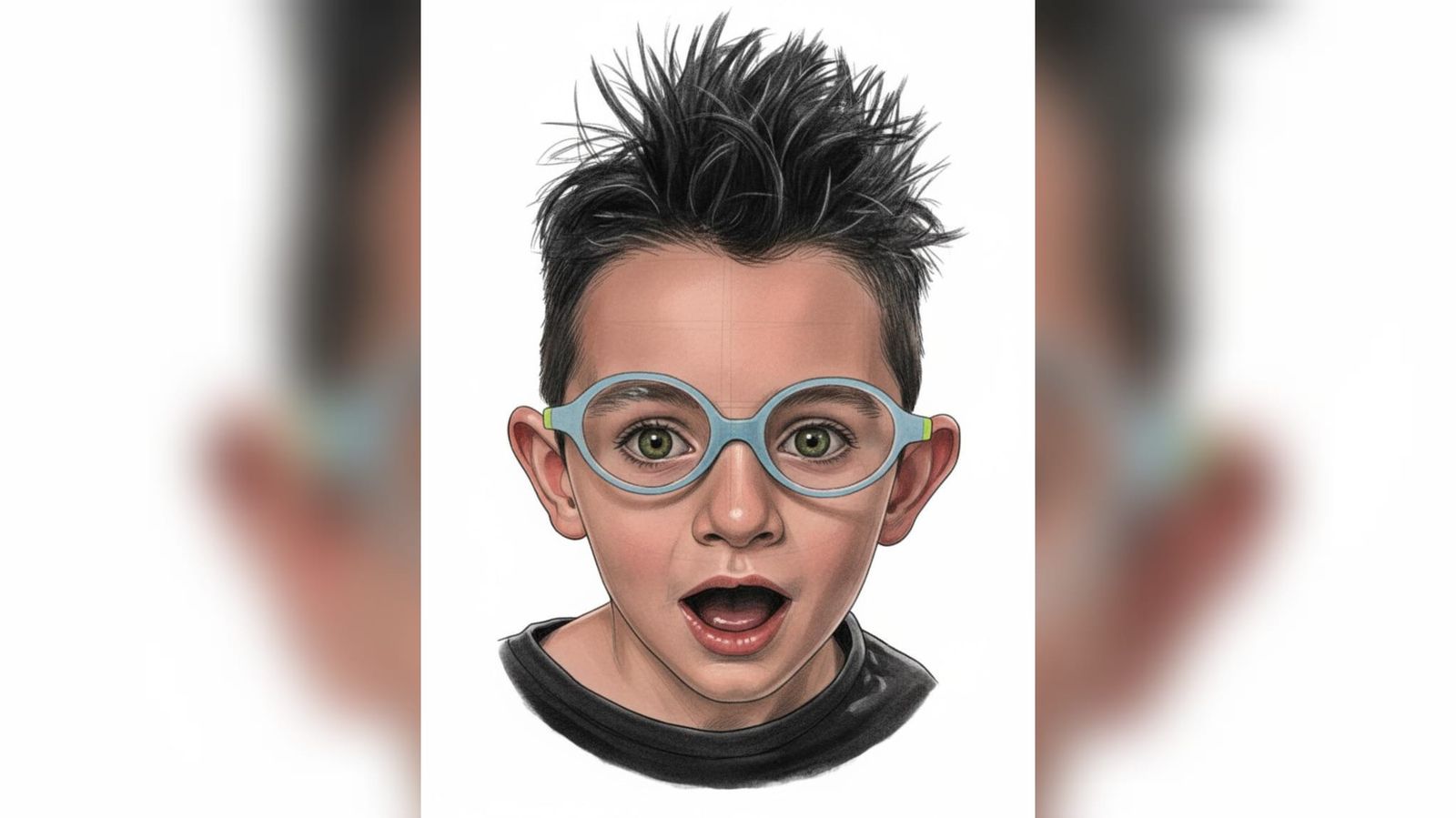 Dibujo del pequeño Tano, que padece sindrome de Angelman.