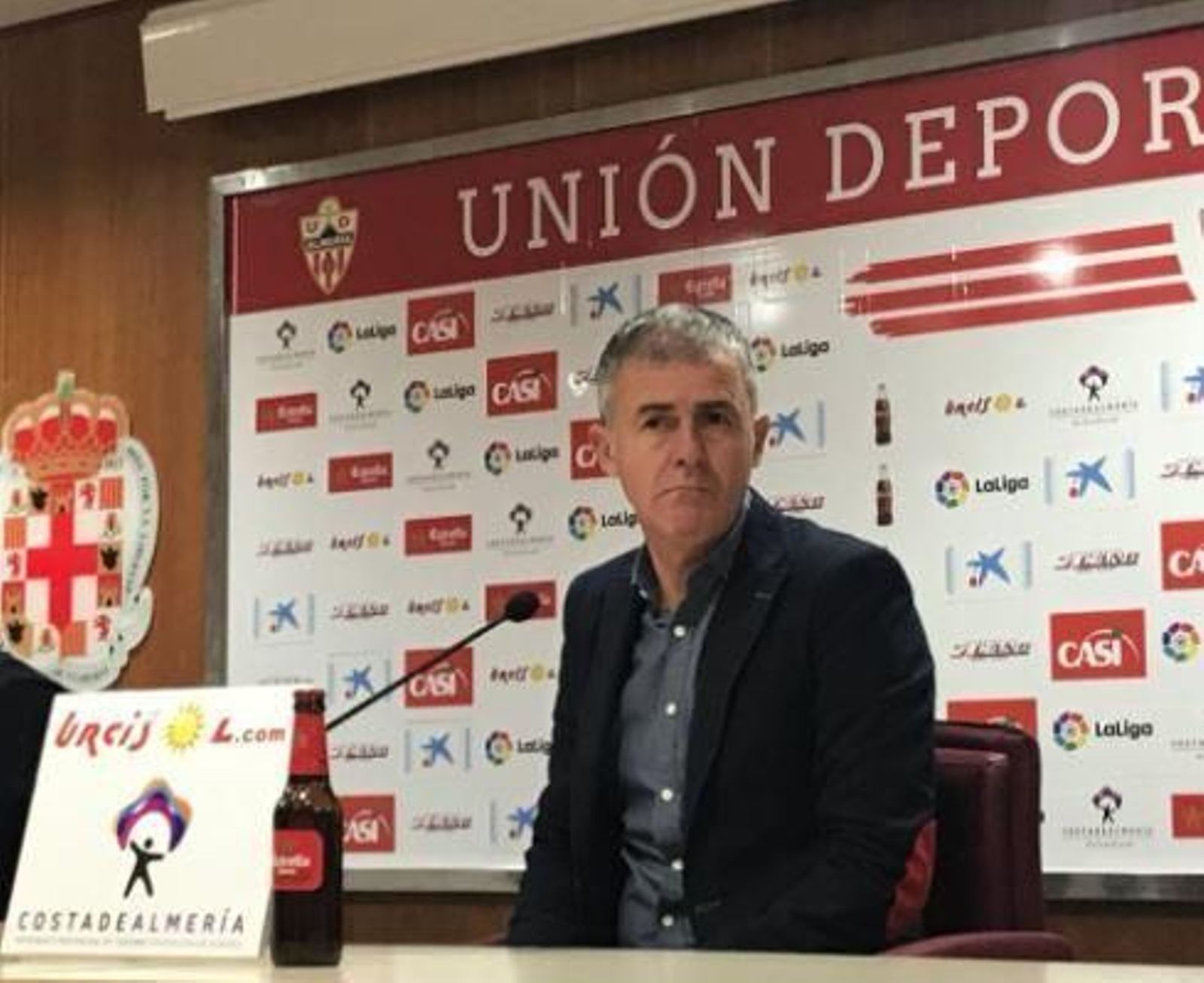 Lucas Alcaraz, en la rueda de prensa de ayer.