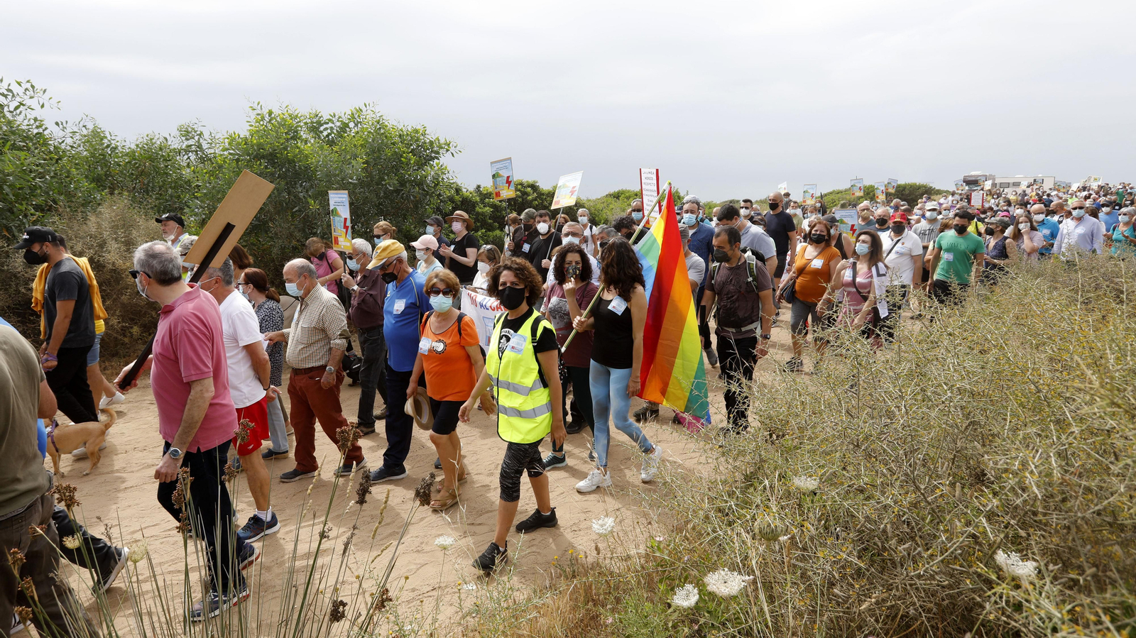 Las fotos de la manifestación contra la ubicación de la subestación eléctrica