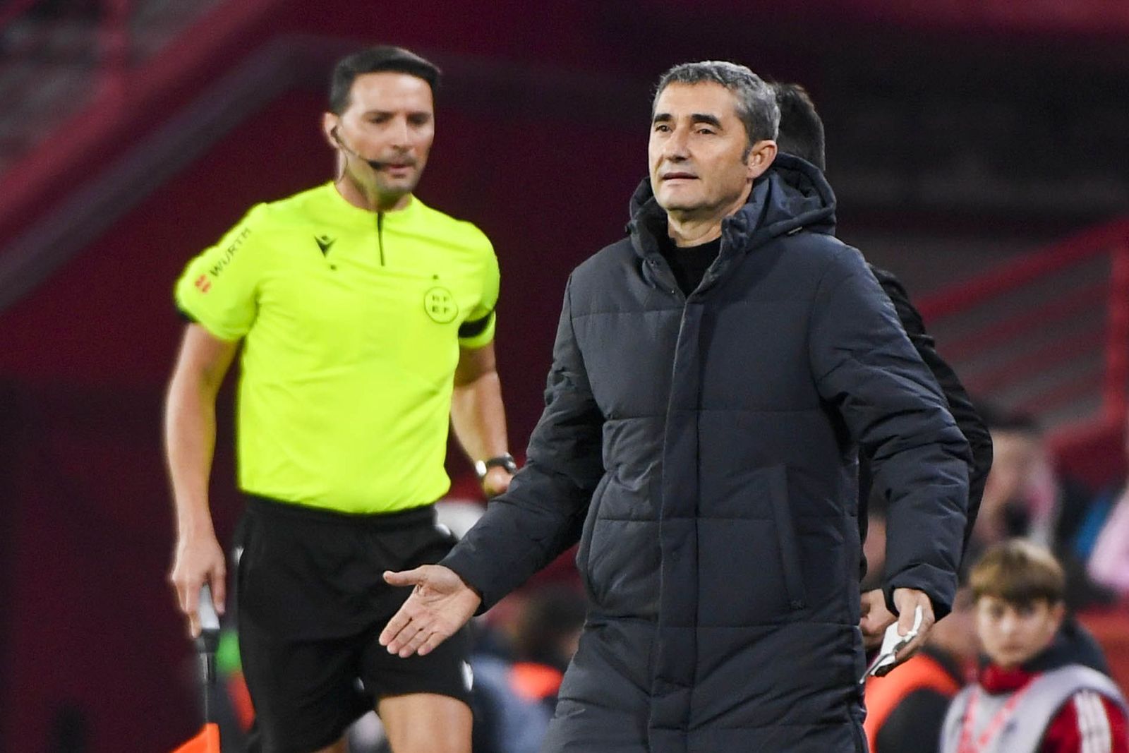 Ernesto Valverde en el duelo de la primera vuelta disputado en Los Cármenes.