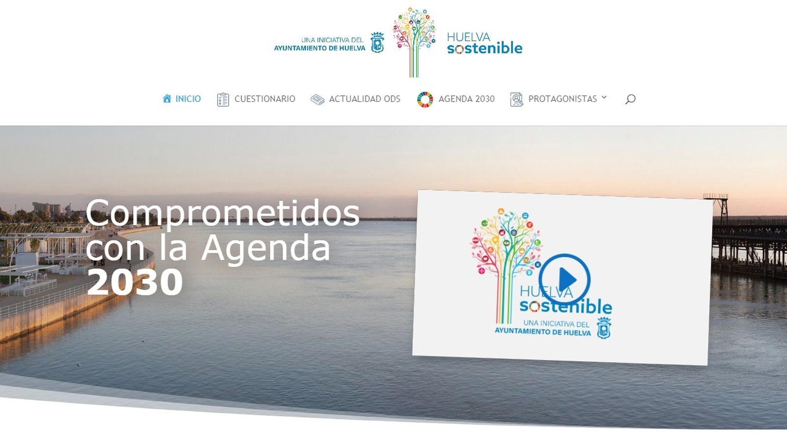 Imagen de la portada de la web del Ayuntamiento de Huelva.