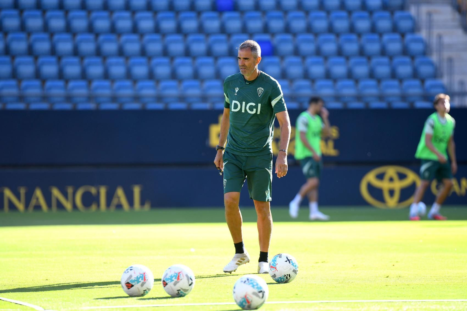 Garitano en una sesión del Cádiz.